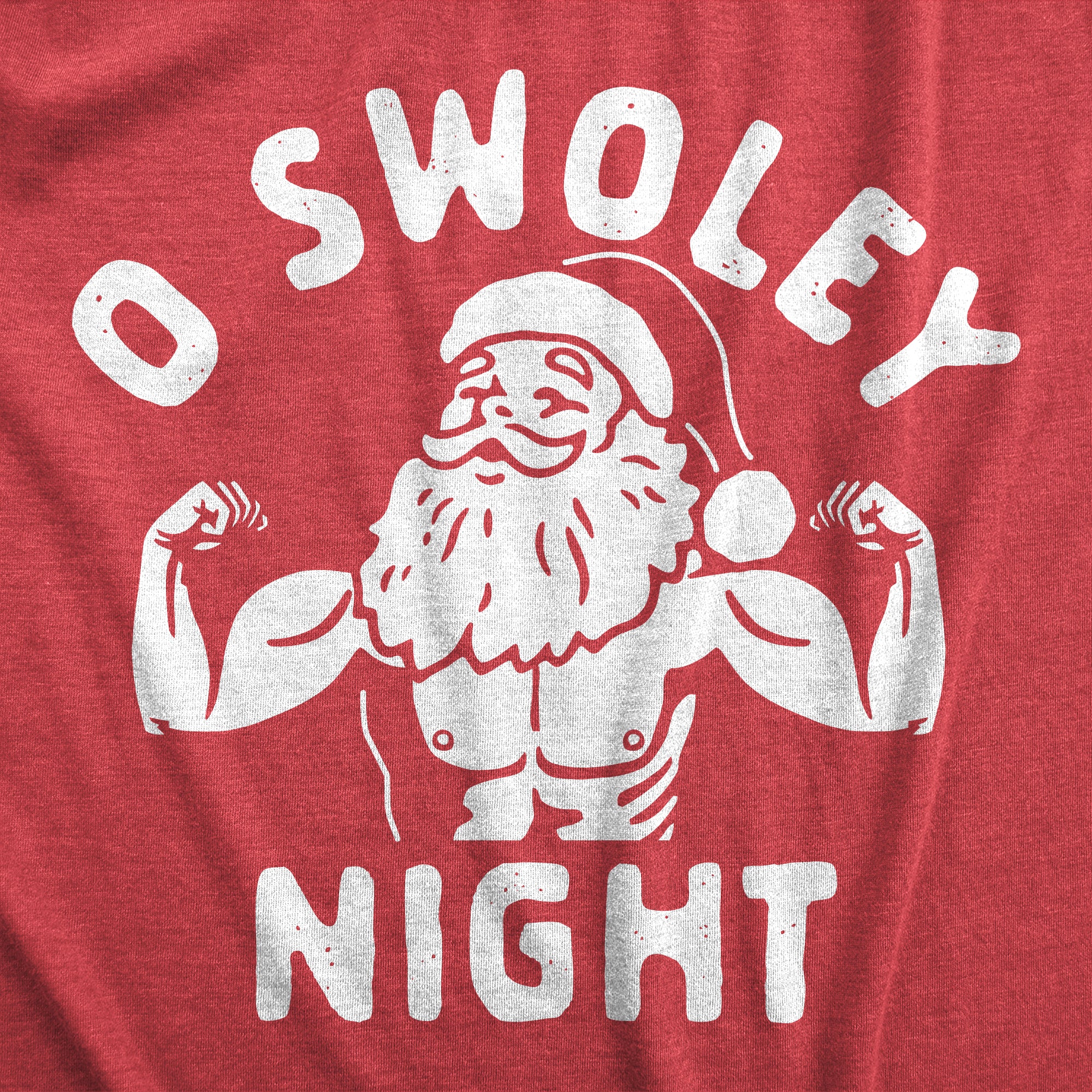 Funny Heather Red - SWOLEY O Swoley Night Mens T Shirt Nerdy Christmas fitness sarcastic Tee
