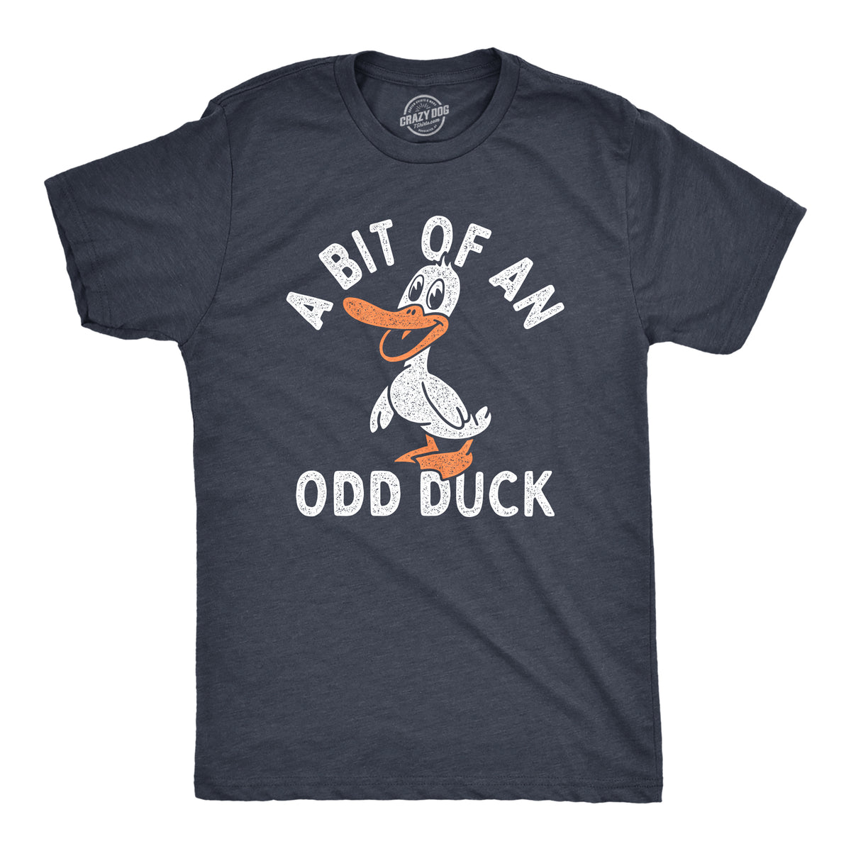 Funny Heather Navy - DUCK Odd Duck Mens T Shirt Nerdy Sarcastic animal Tee