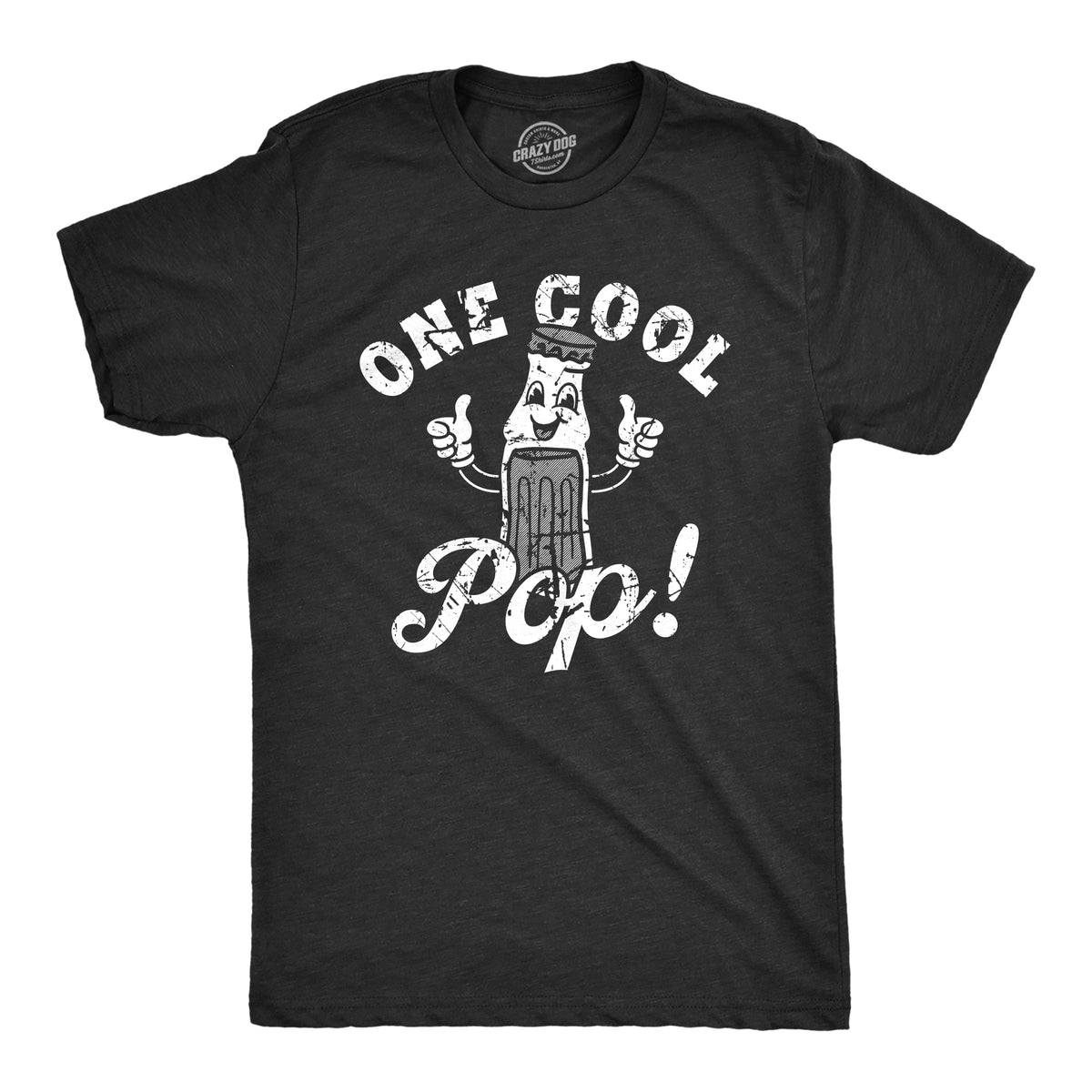 Funny Heather Black - POP One Cool Pop Mens T Shirt Nerdy Father&#39;s Day Tee