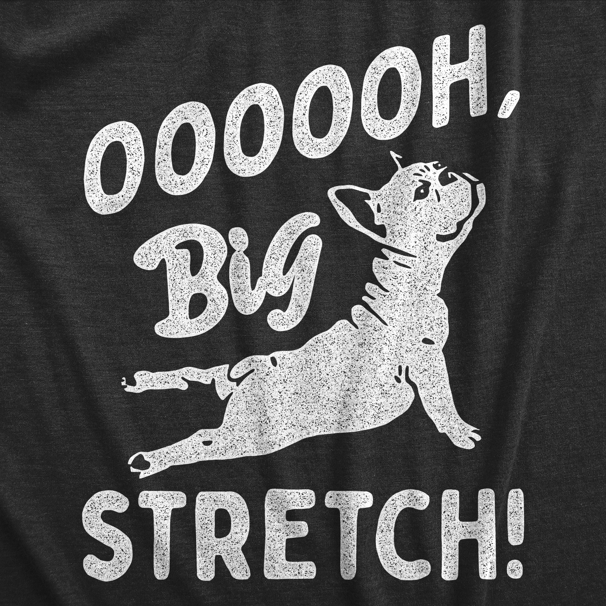 Funny Heather Black - STRETCH OOOOOH Big Stretch Dog Womens T Shirt Nerdy Dog Tee