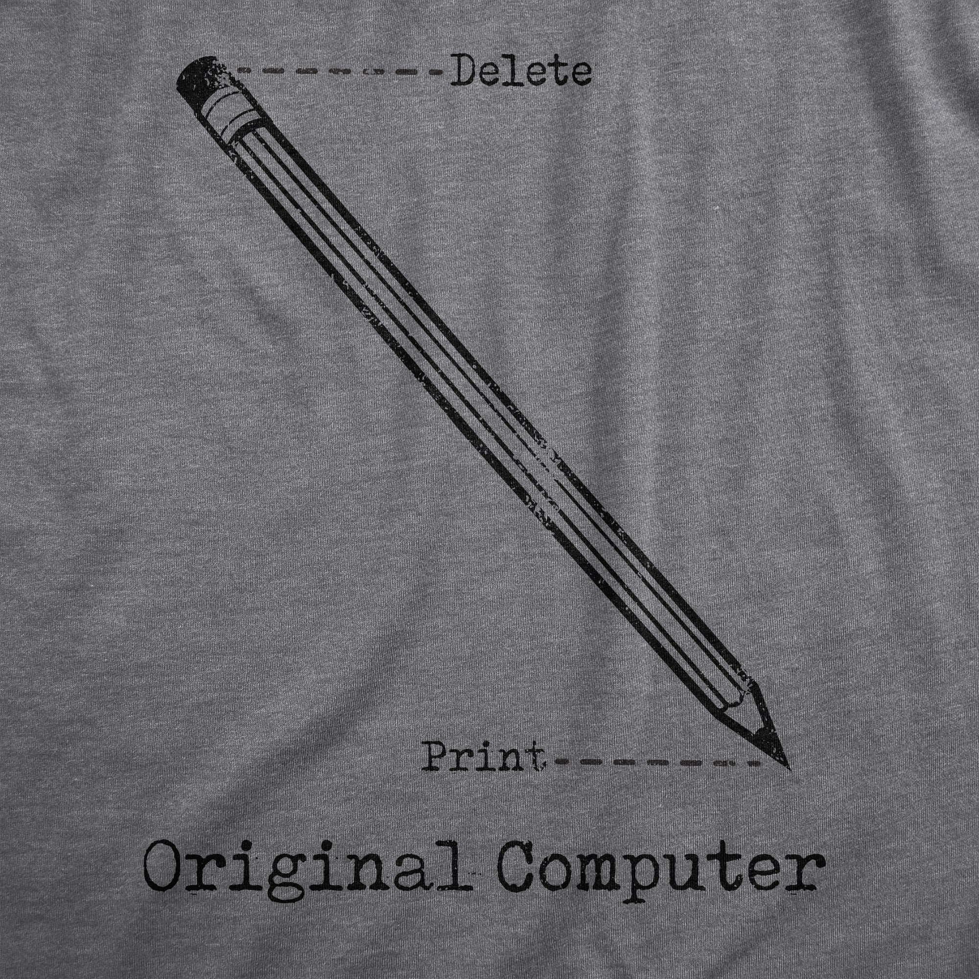 Funny Dark Heather Grey - COMPUTER Original Computer Womens T Shirt Nerdy Sarcastic Tee