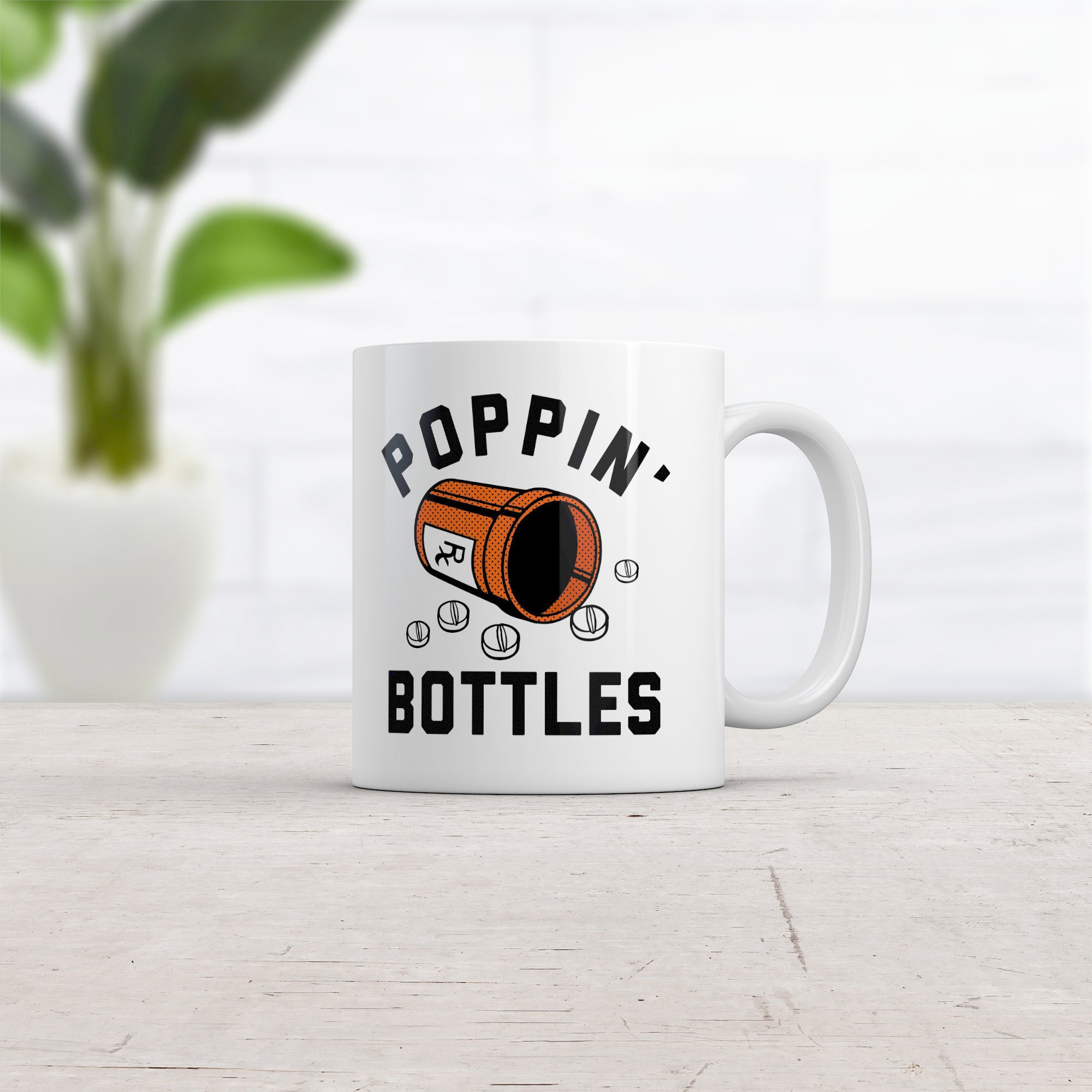 Funny White Poppin Bottles Coffee Mug Nerdy Sarcastic Tee