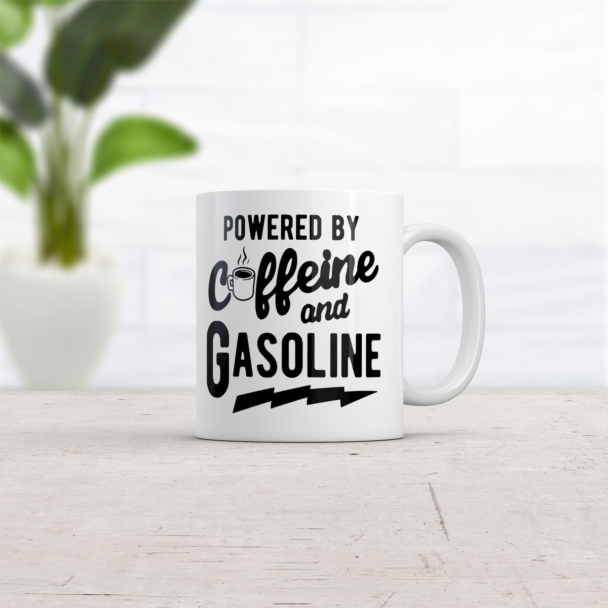 Powered By Caffeine And Gasoline Mug