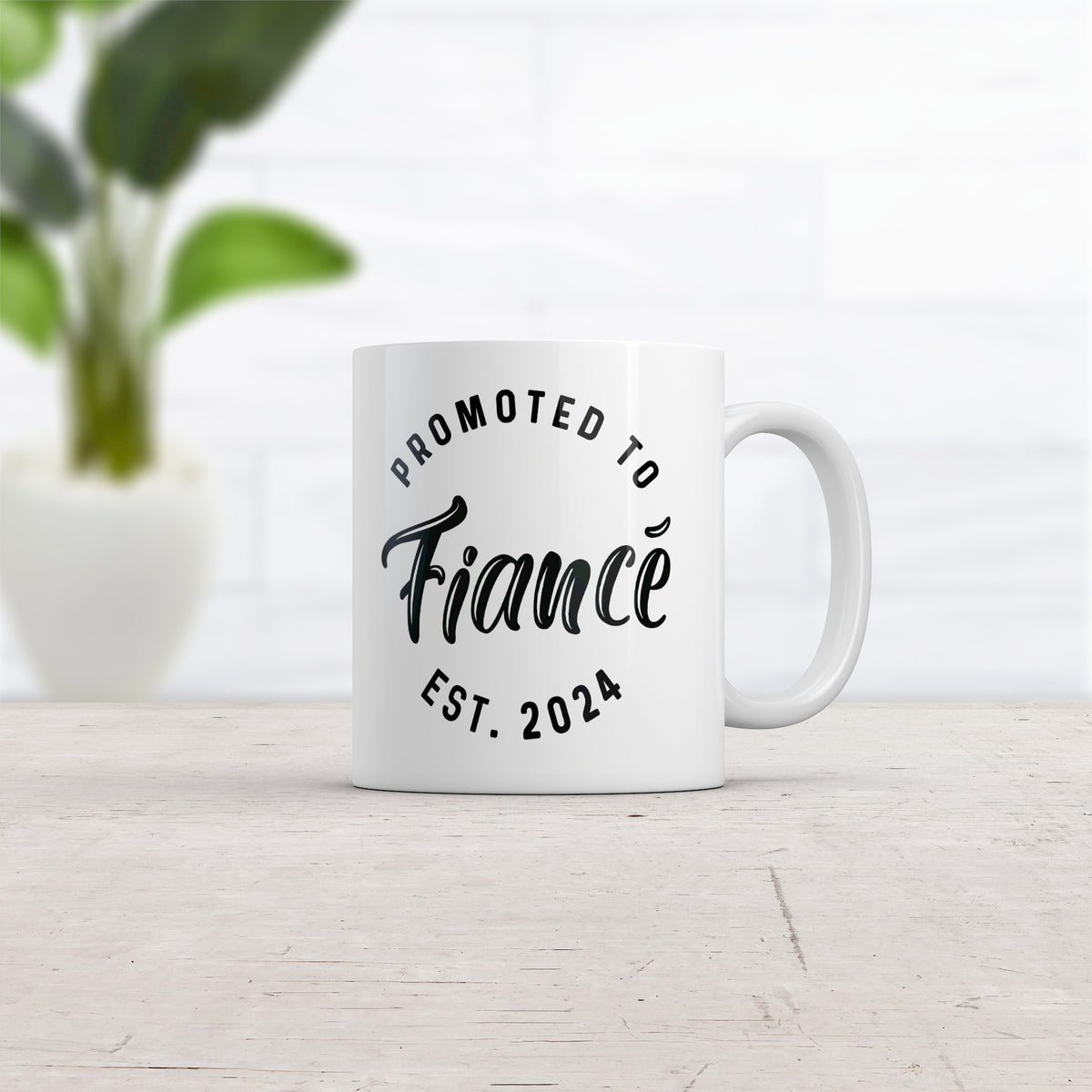 Promoted To Fiance 2024 Mug