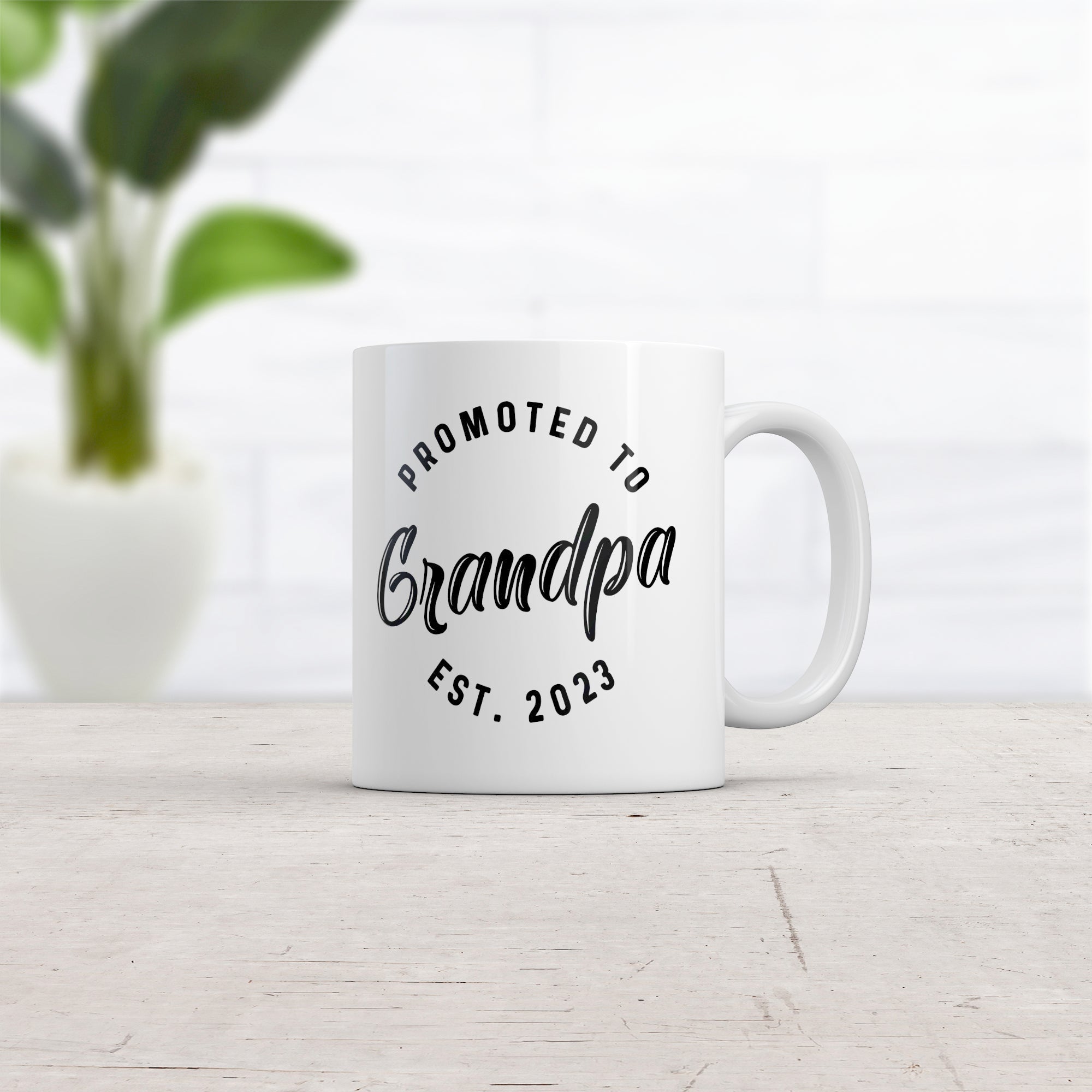 Funny White Promoted To Grandpa Coffee Mug Nerdy Father's Day Grandfather Tee