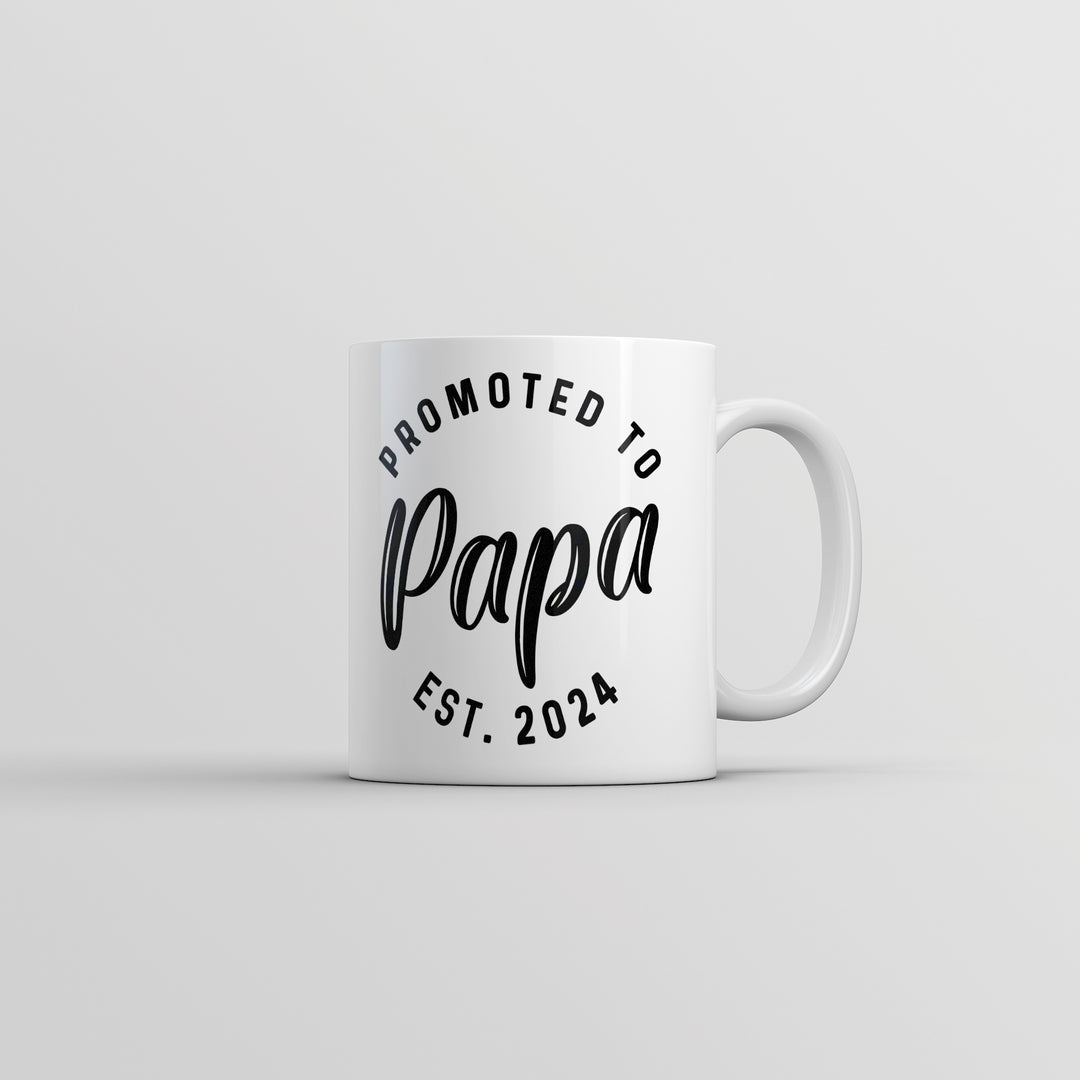 Funny White Promoted To Papa Coffee Mug Nerdy Grandfather Tee