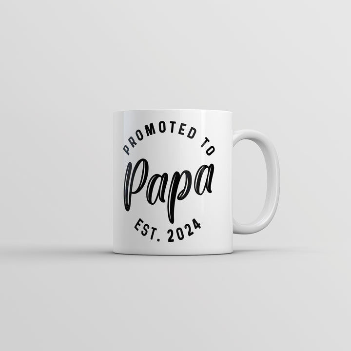 Funny White Promoted To Papa Coffee Mug Nerdy Grandfather Tee