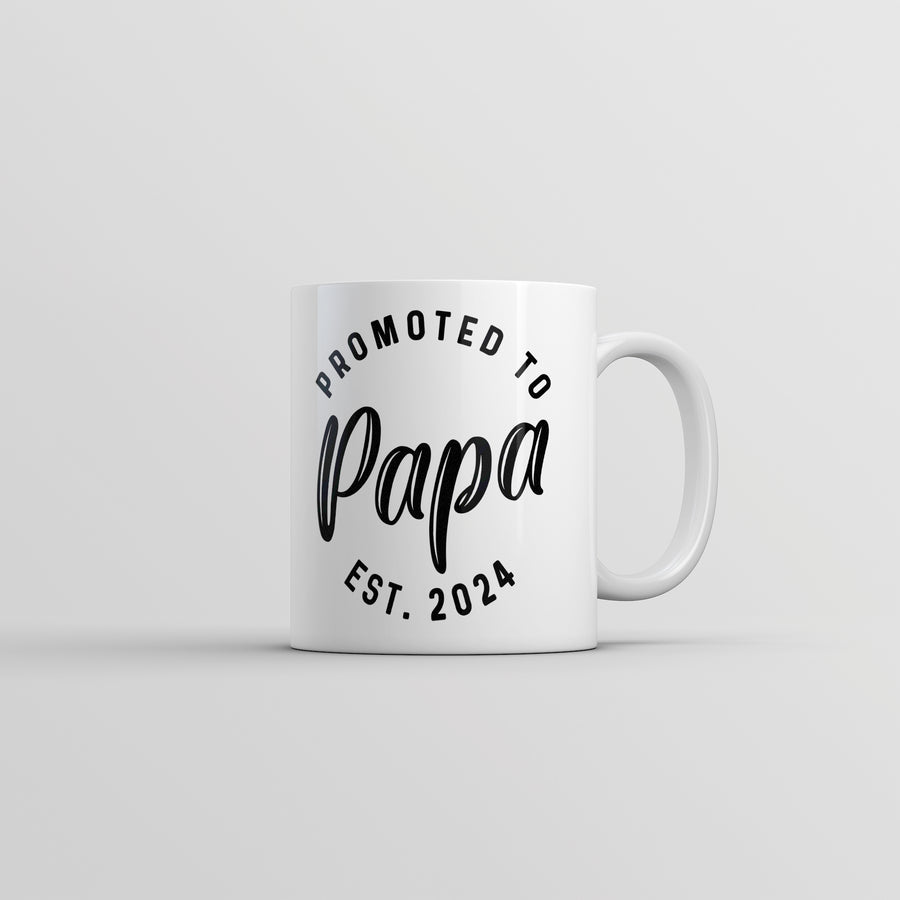 Funny White Promoted To Papa Coffee Mug Nerdy Grandfather Tee
