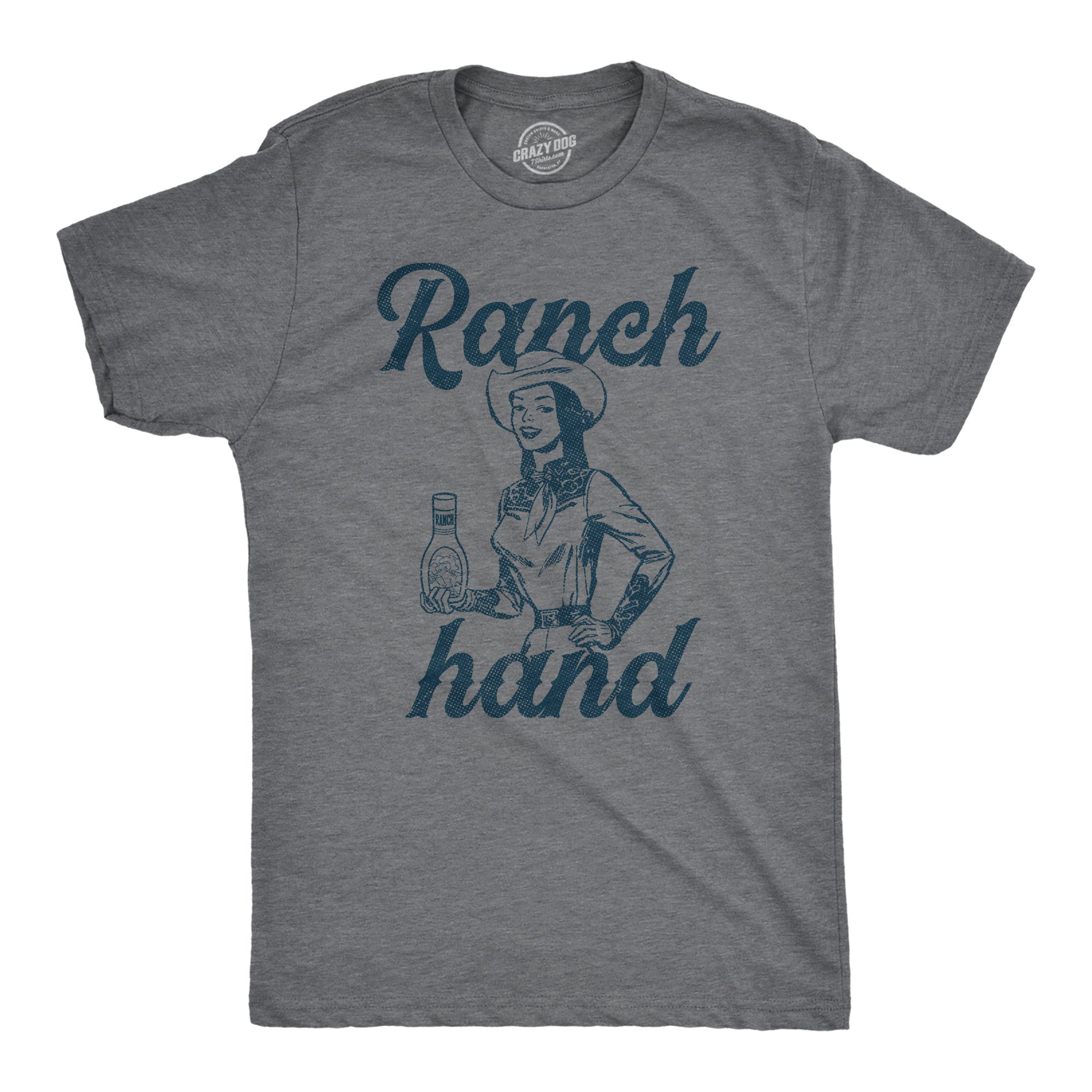 Funny Dark Heather Grey - Ranch Hand Ranch Hand Mens T Shirt Nerdy Food Sarcastic Tee