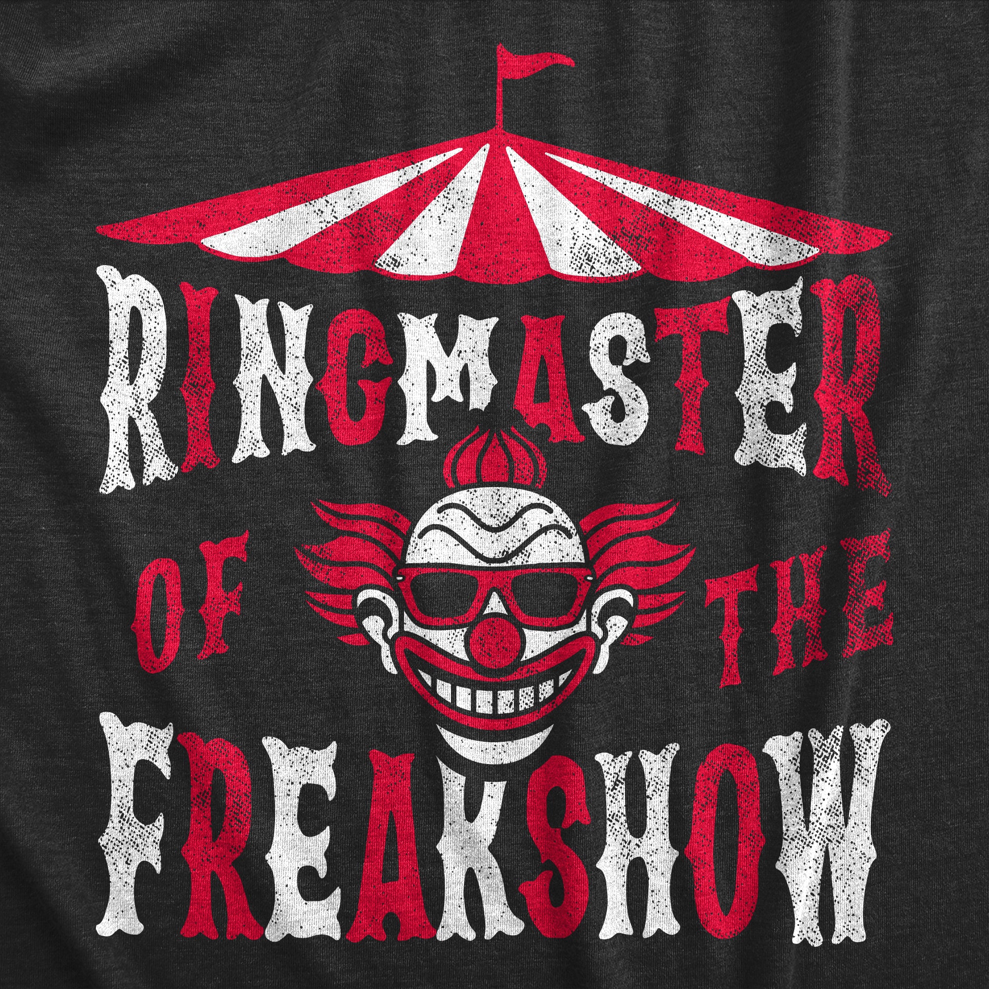Funny Heather Black - RINGMASTER Ringmaster Of The Freakshow Mens T Shirt Nerdy Sarcastic Tee