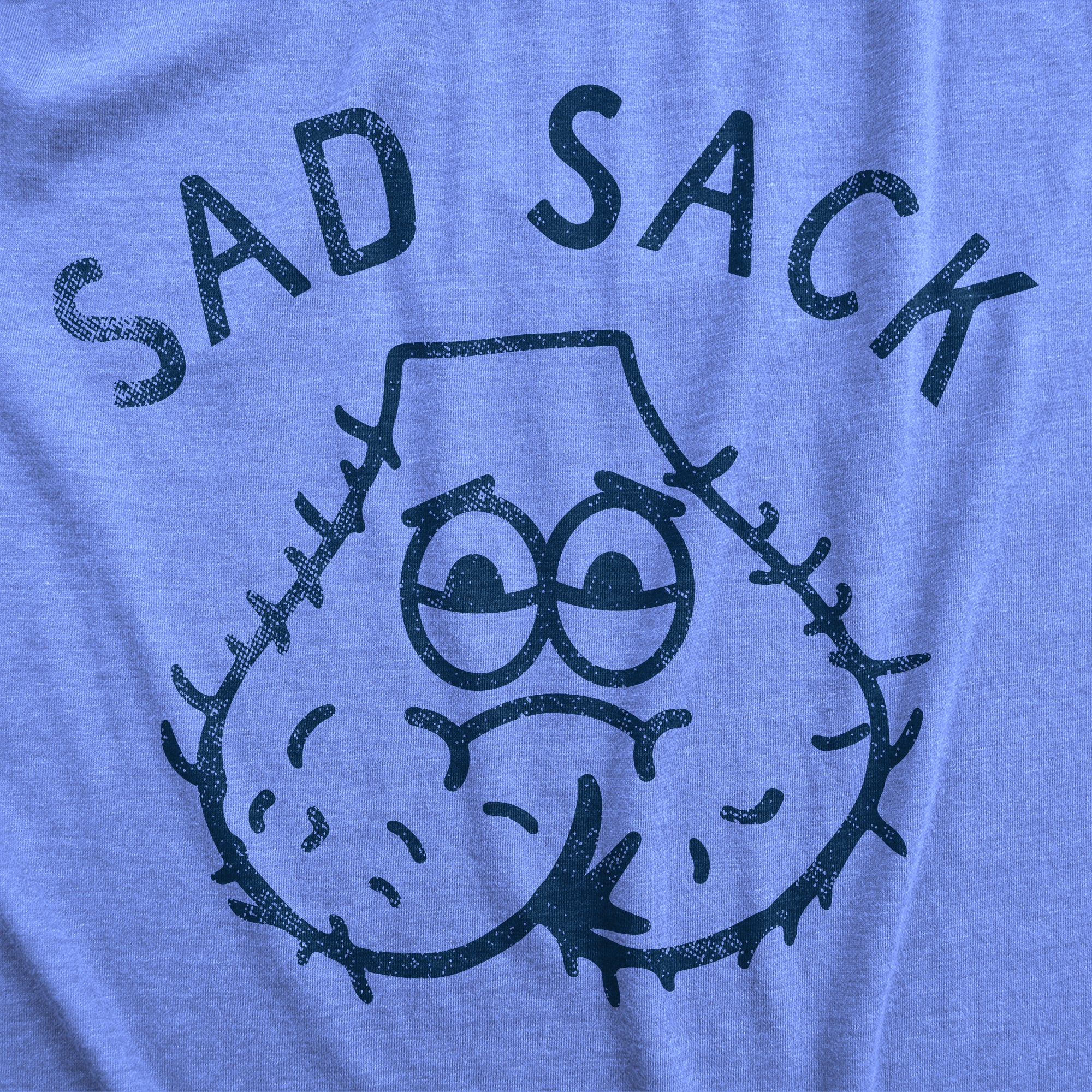 Funny Light Heather Blue - SACK Sad Sack Mens T Shirt Nerdy Sarcastic Tee