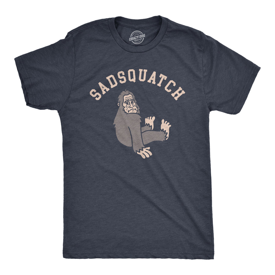 Funny Heather Navy - SADSQUATCH Sadsquatch Mens T Shirt Nerdy Sarcastic Tee
