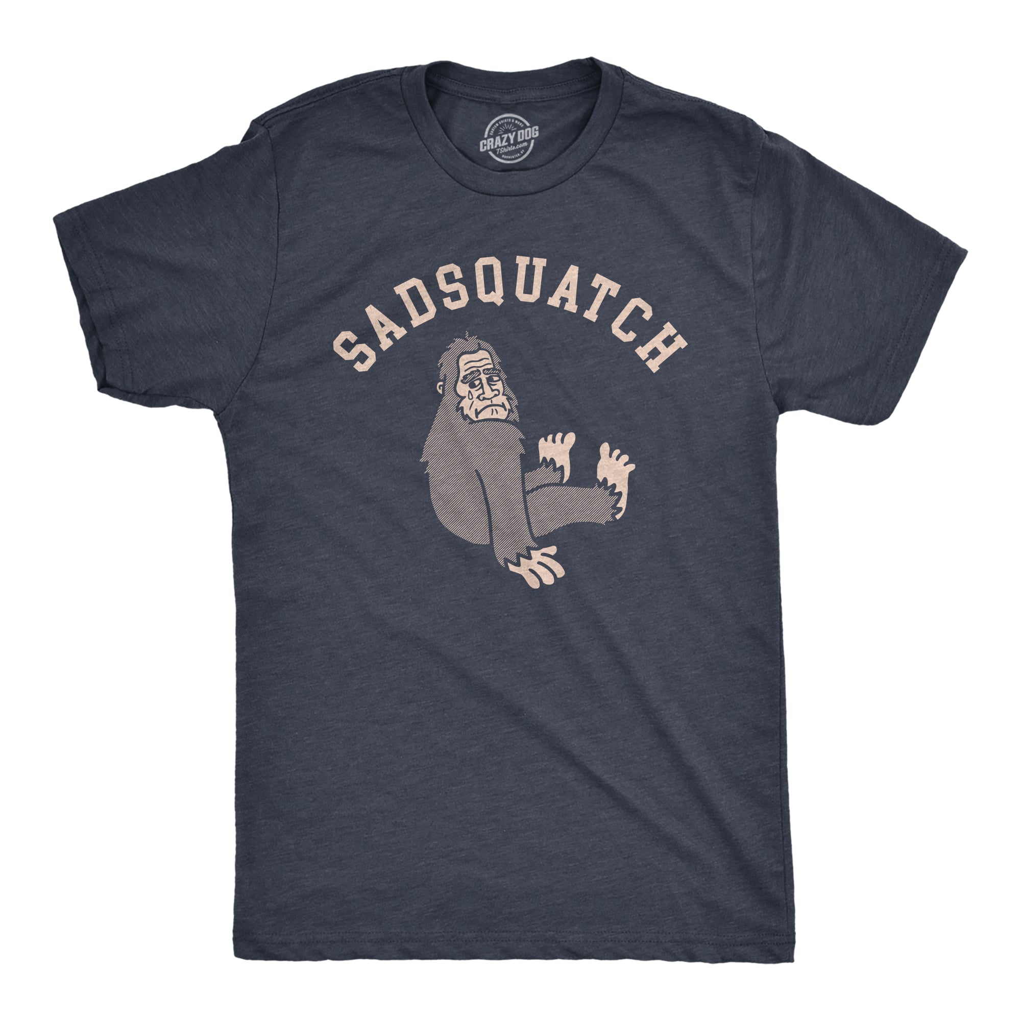 Funny Heather Navy - SADSQUATCH Sadsquatch Mens T Shirt Nerdy Sarcastic Tee