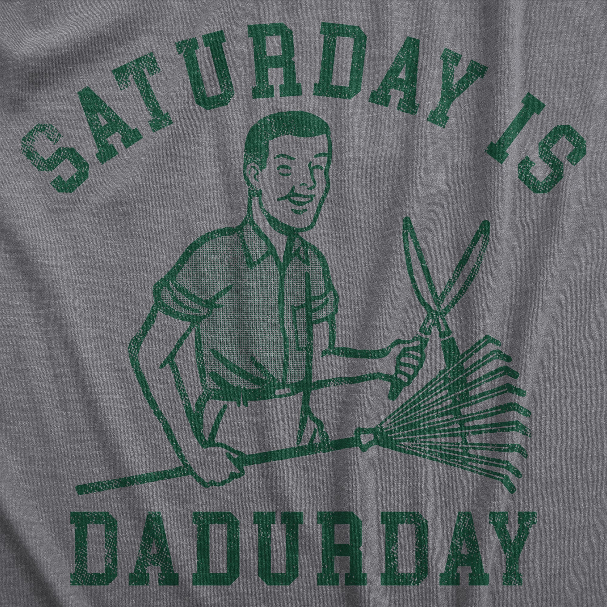 Funny Dark Heather Grey - DADURDAY Saturday Is Dadurday Mens T Shirt Nerdy Father's Day Sarcastic Tee