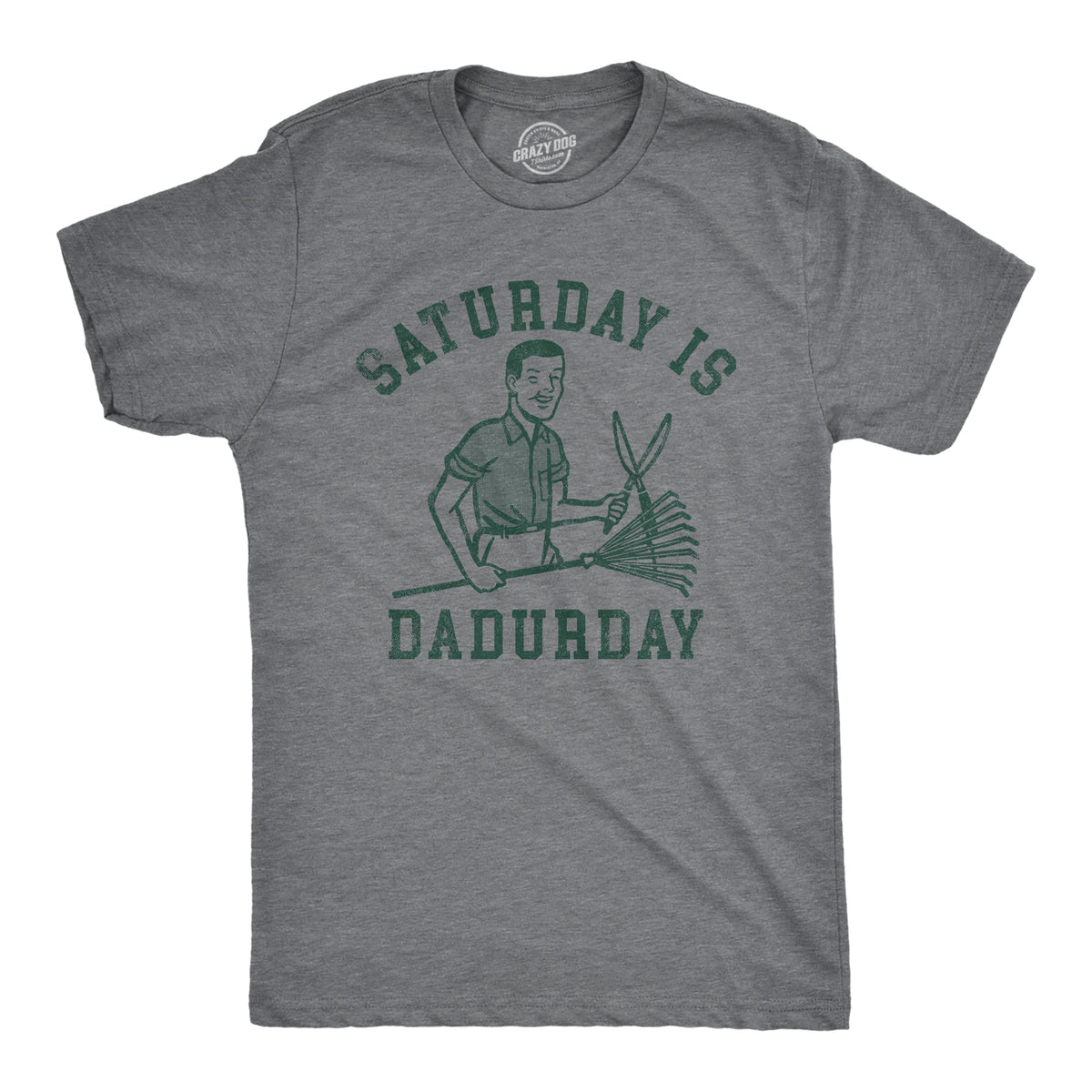 Funny Dark Heather Grey - DADURDAY Saturday Is Dadurday Mens T Shirt Nerdy Father&#39;s Day Sarcastic Tee