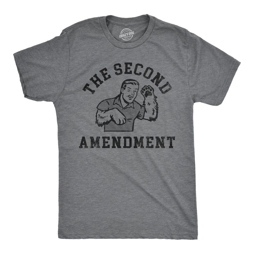 Funny Dark Heather Grey - AMENDMENT The Second Amendment Mens T Shirt Nerdy Sarcastic Tee