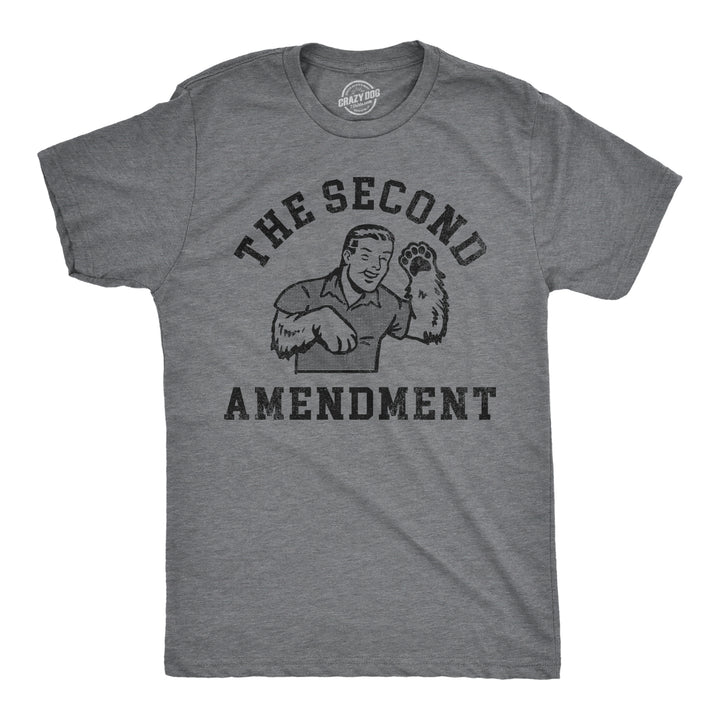 Funny Dark Heather Grey - AMENDMENT The Second Amendment Mens T Shirt Nerdy Sarcastic Tee