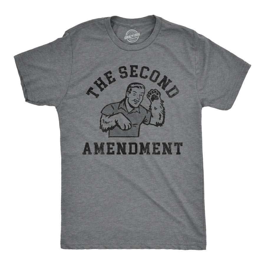 Funny Dark Heather Grey - AMENDMENT The Second Amendment Mens T Shirt Nerdy Sarcastic Tee