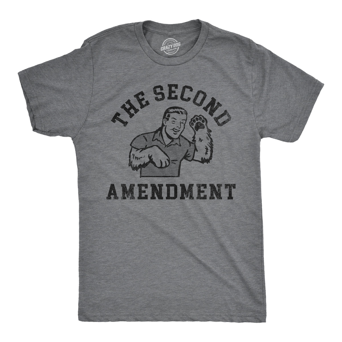 Funny Dark Heather Grey - AMENDMENT The Second Amendment Mens T Shirt Nerdy sarcastic Tee