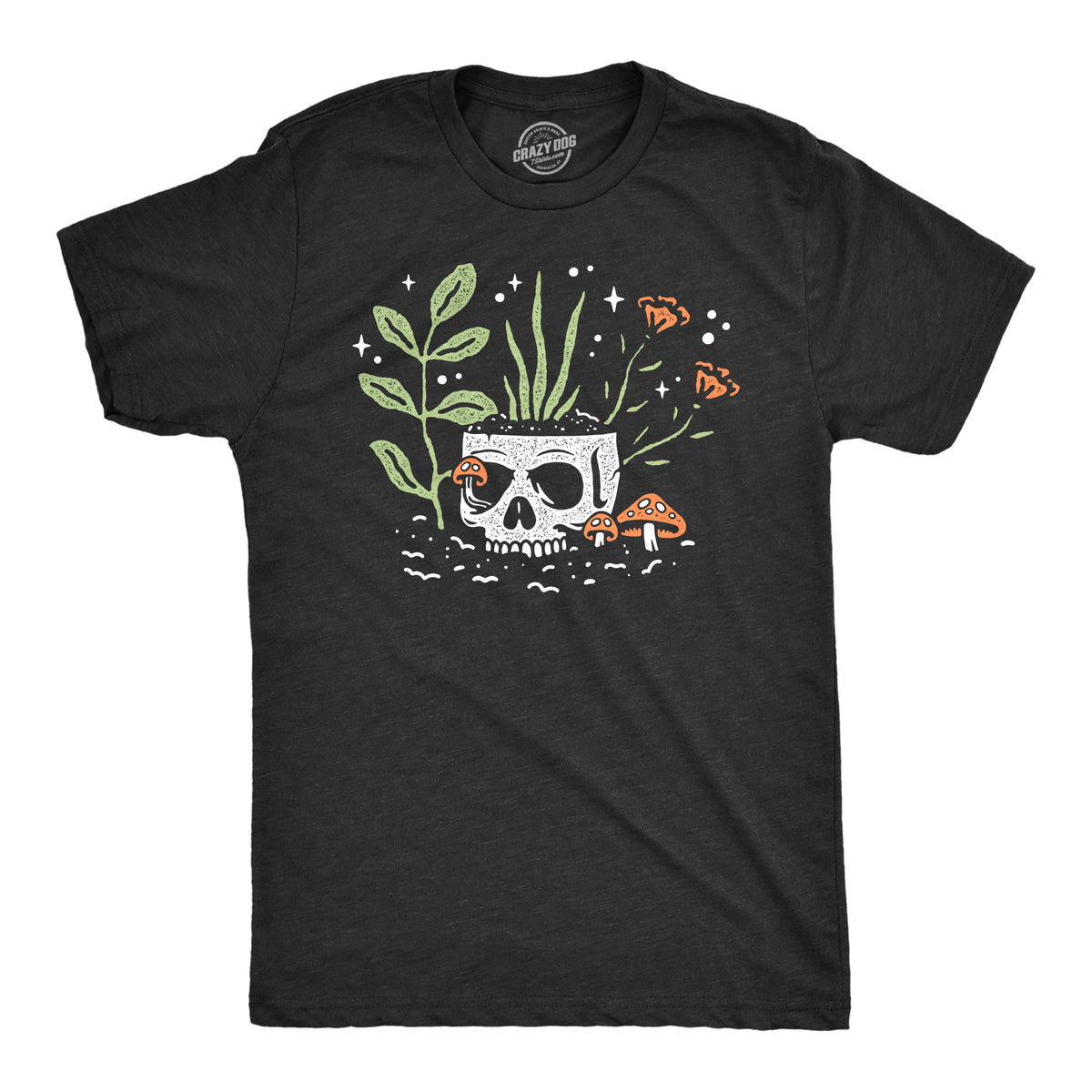 Funny Heather Black - SKULLFLOWERS Skull Flowers Mens T Shirt Nerdy sarcastic Tee