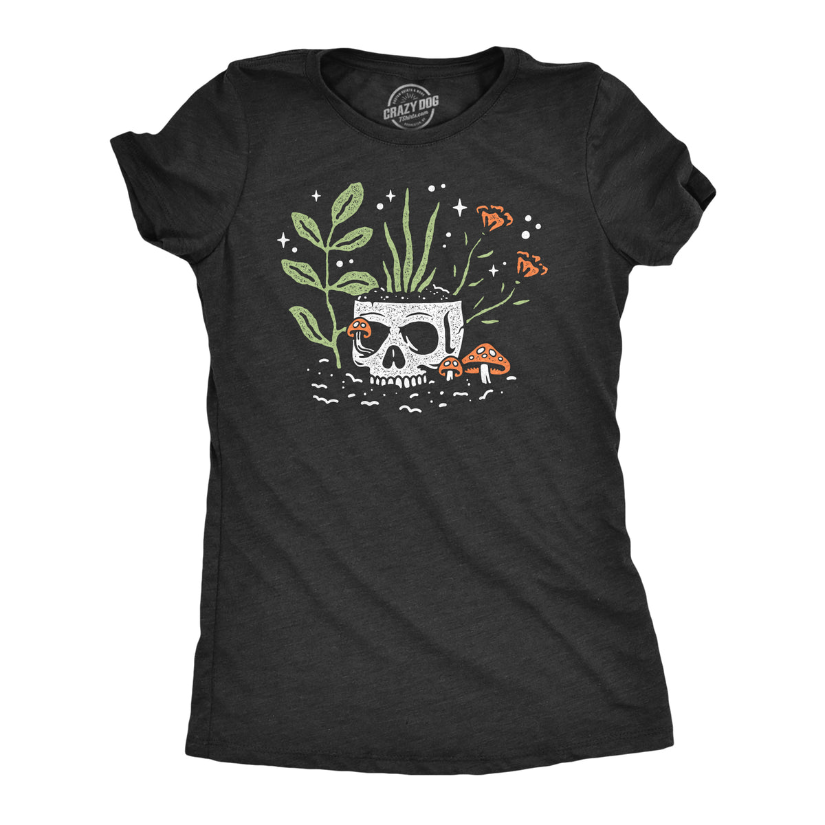 Funny Heather Black - SKULLFLOWERS Skull Flowers Womens T Shirt Nerdy sarcastic Tee