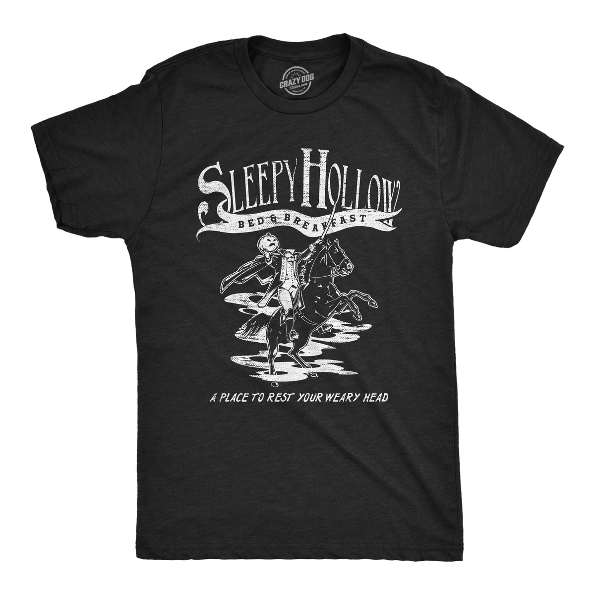 Funny Heather Black - SLEEPYHOLLOW Sleepy Hollow Bed And Breakfast Mens T Shirt Nerdy Halloween Sarcastic Tee