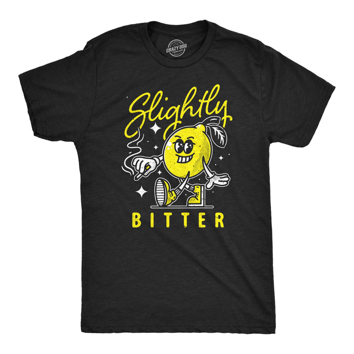 Funny Heather Black - BITTER Slightly Bitter Mens T Shirt Nerdy Sarcastic Tee