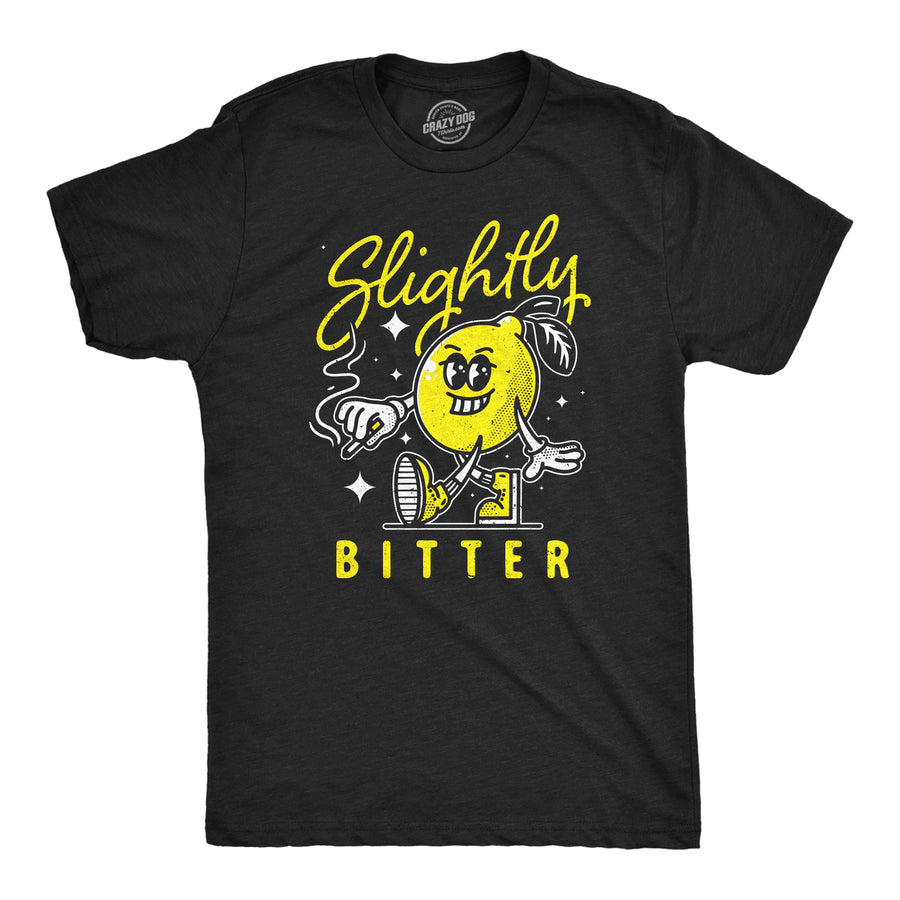 Funny Heather Black - BITTER Slightly Bitter Mens T Shirt Nerdy Sarcastic Tee
