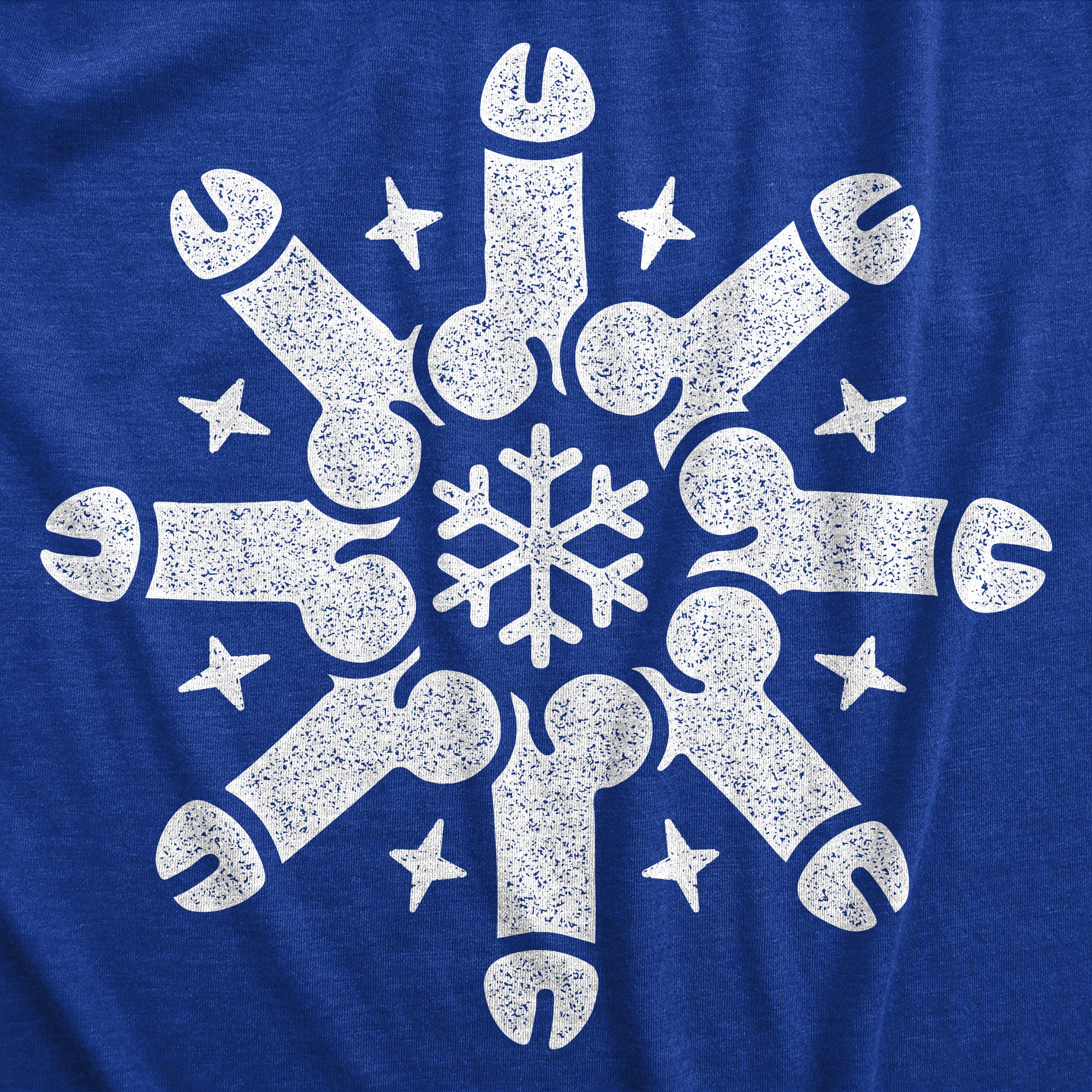 Funny Heather Royal - DICKS Snowflake Dicks Womens T Shirt Nerdy sarcastic Tee