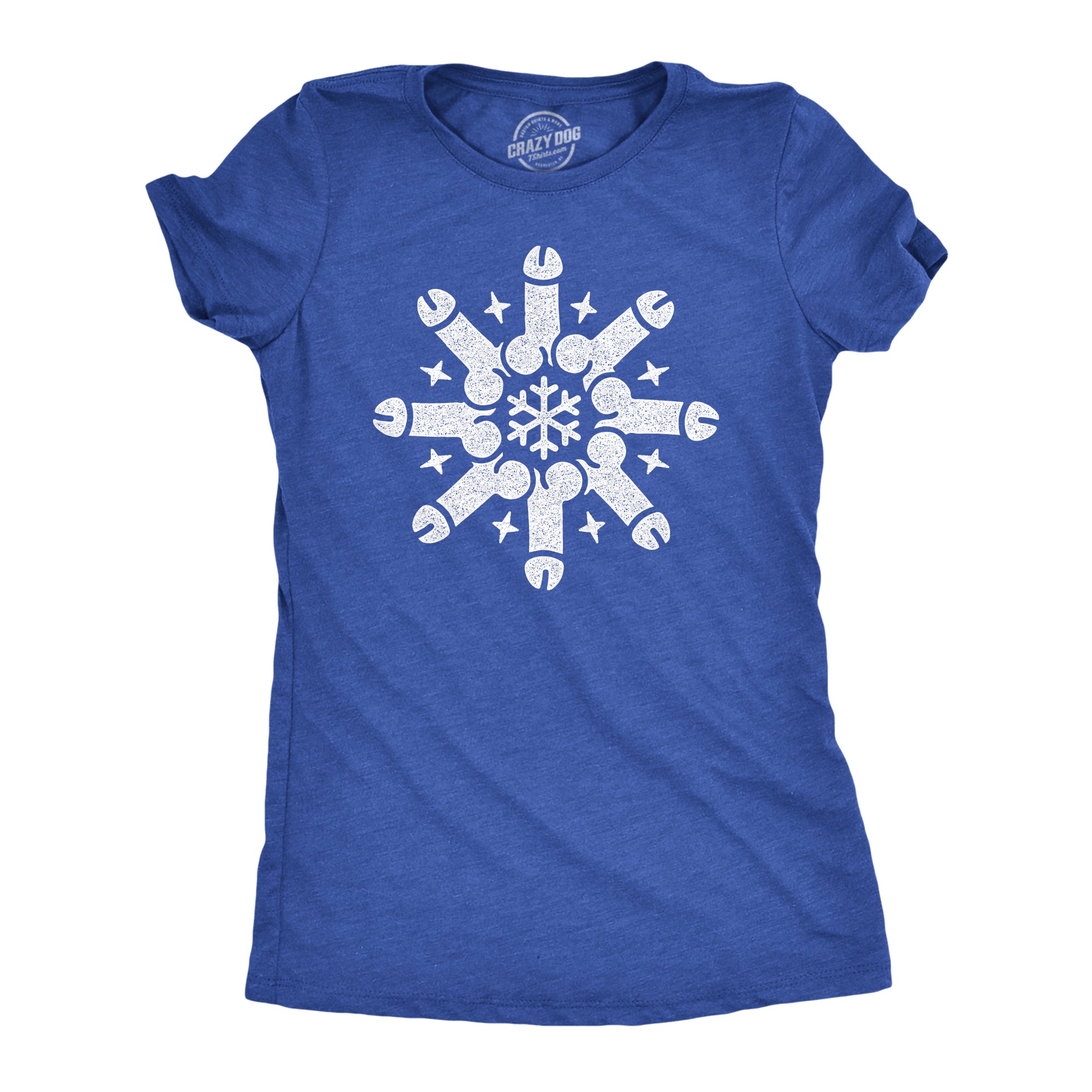 Funny Heather Royal - DICKS Snowflake Dicks Womens T Shirt Nerdy sarcastic Tee