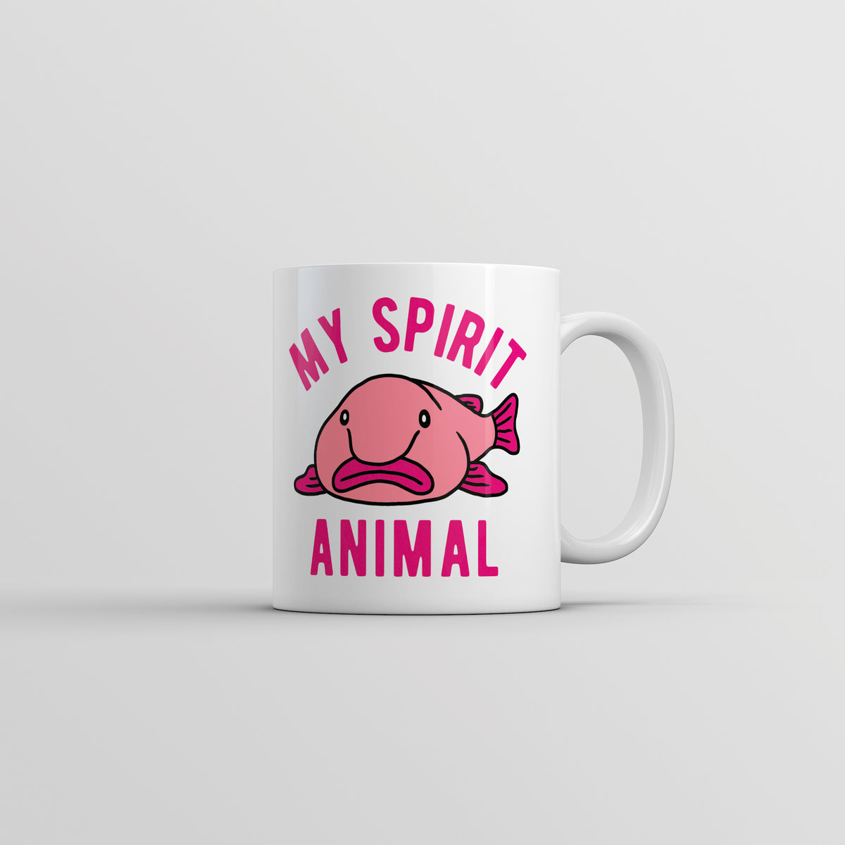 Funny White My Spirit Animal Blobfish Coffee Mug Nerdy Animal sarcastic Tee