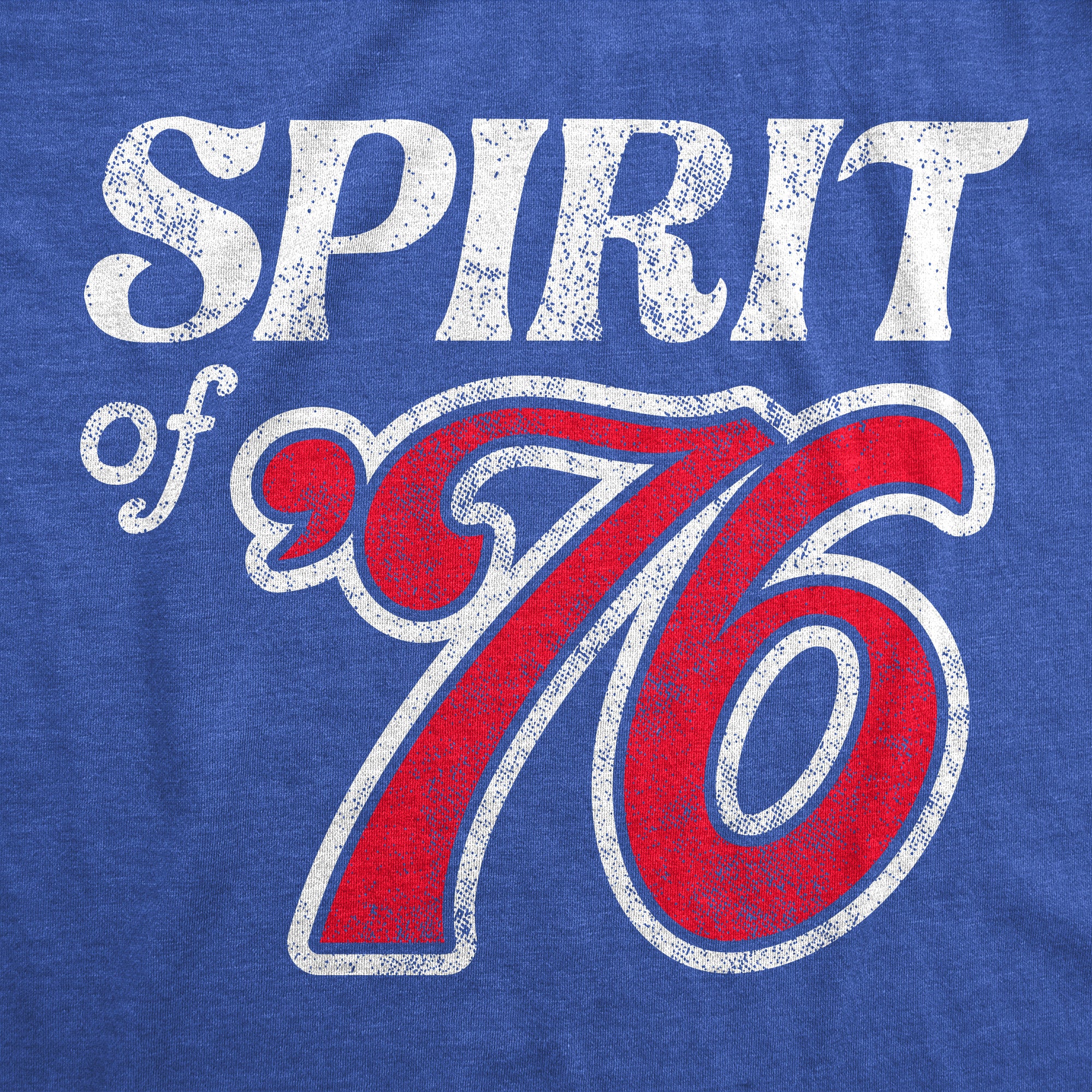 Funny Heather Royal - 76 Spirit Of 76 Mens T Shirt Nerdy Fourth Of July Tee