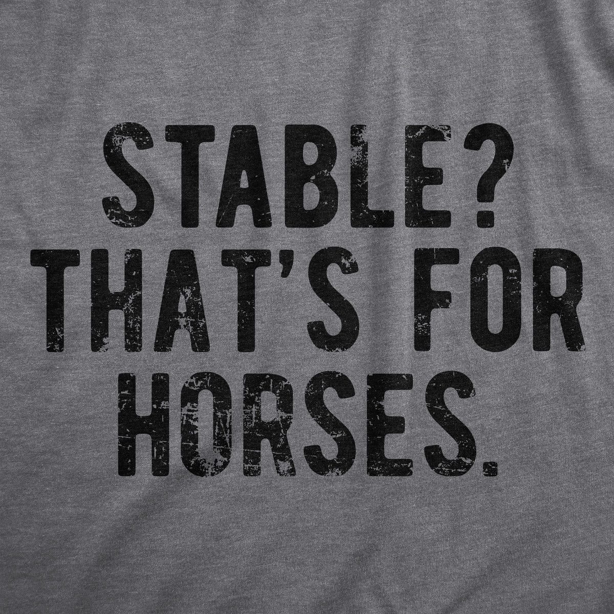 Stable Thats For Horses Women&#39;s T Shirt