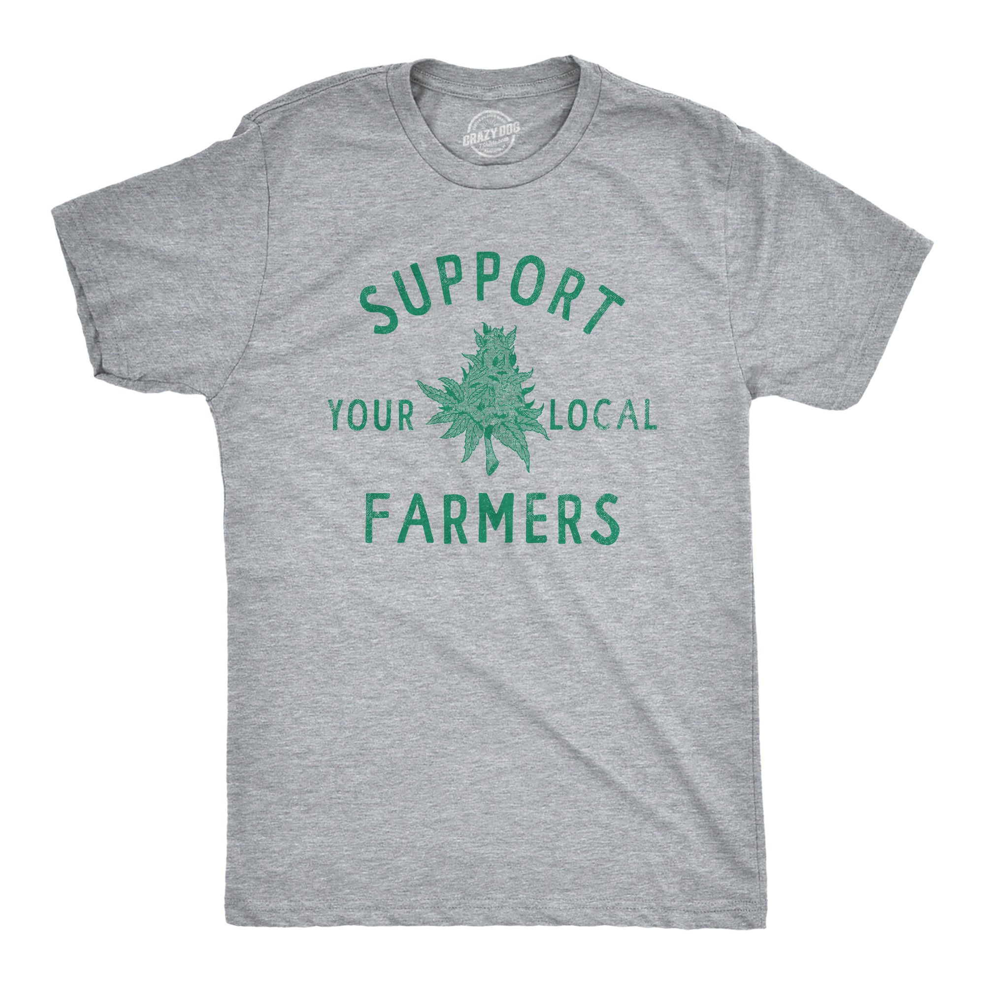 Funny Light Heather Grey - FARMERS Support Your Local Farmers Mens T Shirt Nerdy 420 Sarcastic Tee