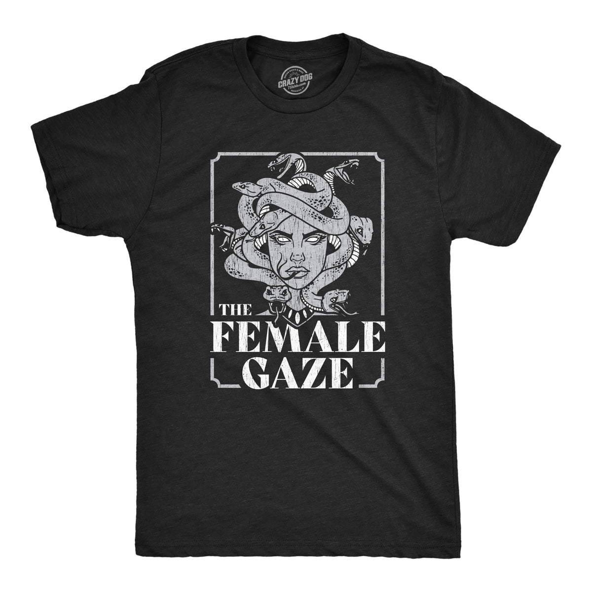 Funny Heather Black - GAZE The Female Gaze Mens T Shirt Nerdy Sarcastic Tee