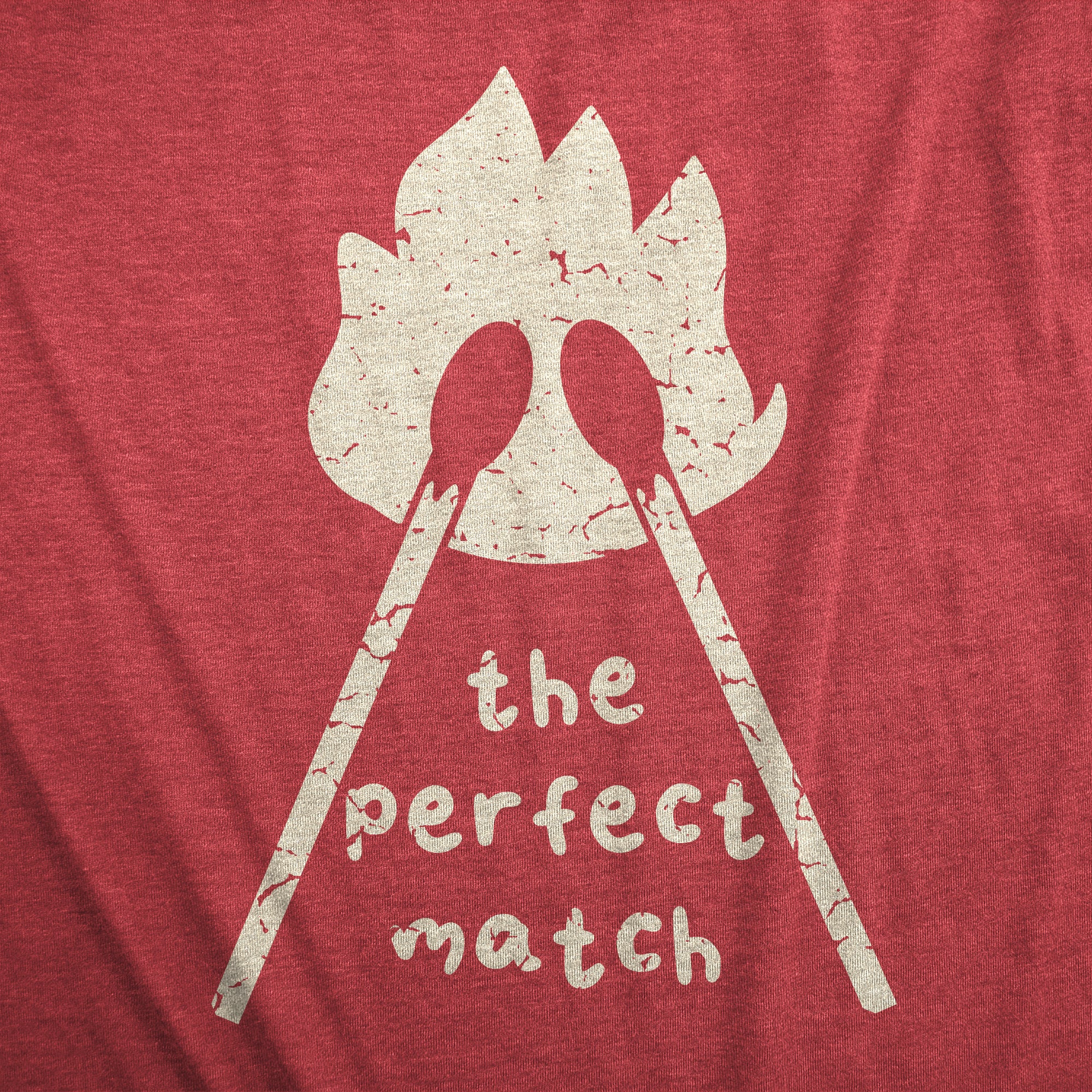 Funny Heather Red - MATCH The Perfect Match Womens T Shirt Nerdy Valentine's Day Sarcastic Tee