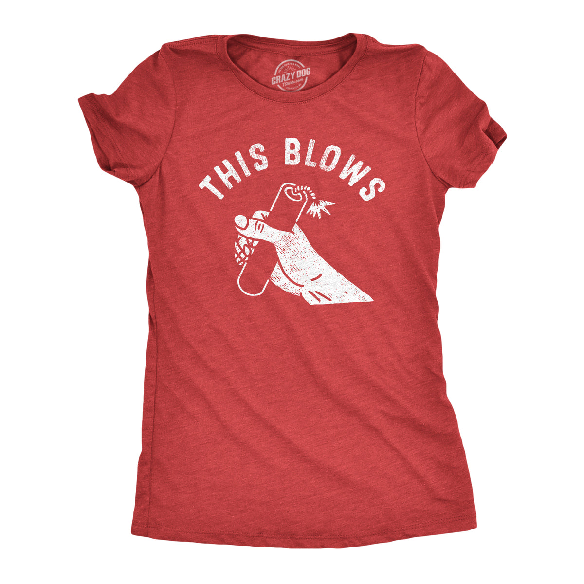 Funny Heather Red - BLOWS This Blows Womens T Shirt Nerdy Fourth of July Sarcastic Tee