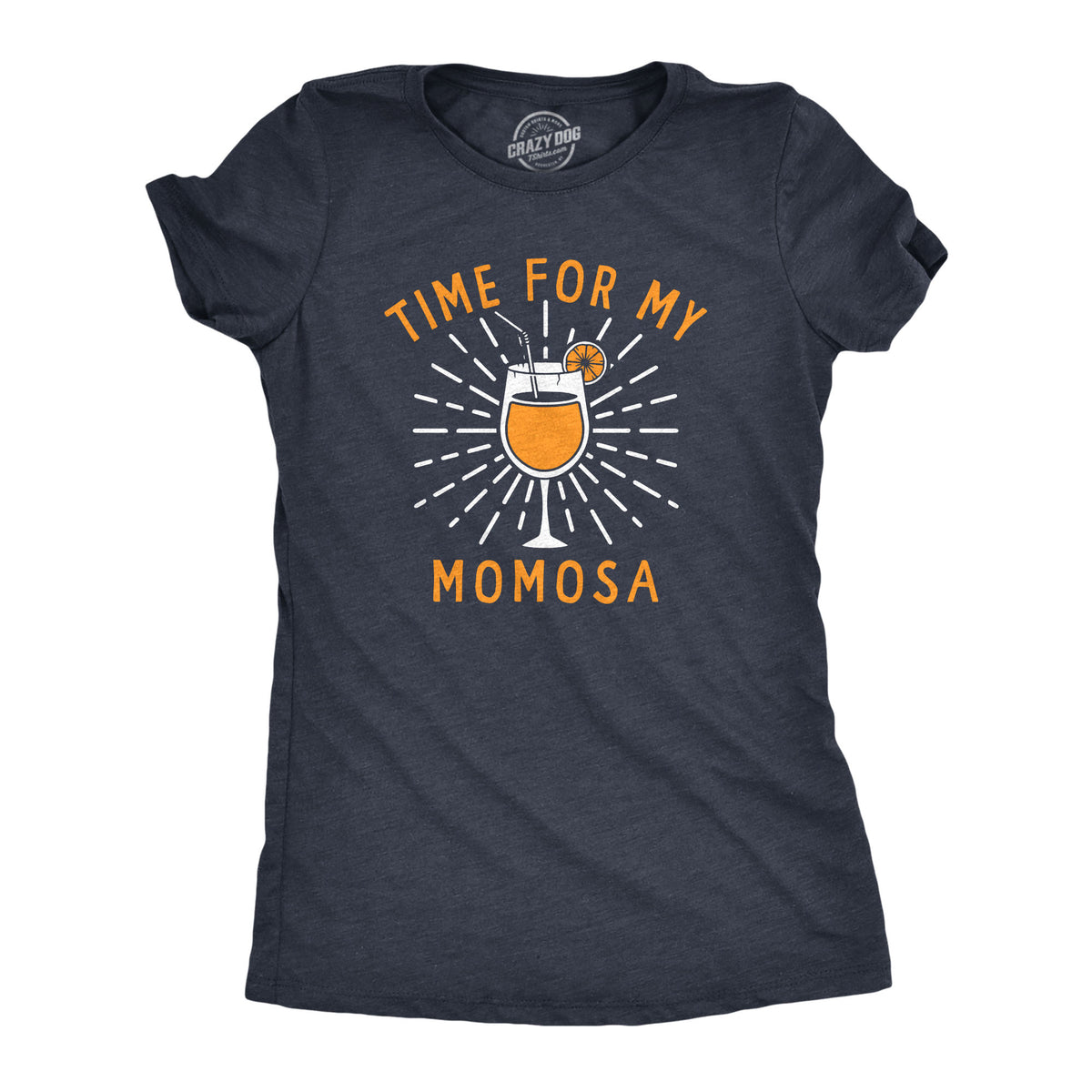 Funny Heather Black - Momosa Time For My Momosa Womens T Shirt Nerdy Mother&#39;s Day Drinking Tee
