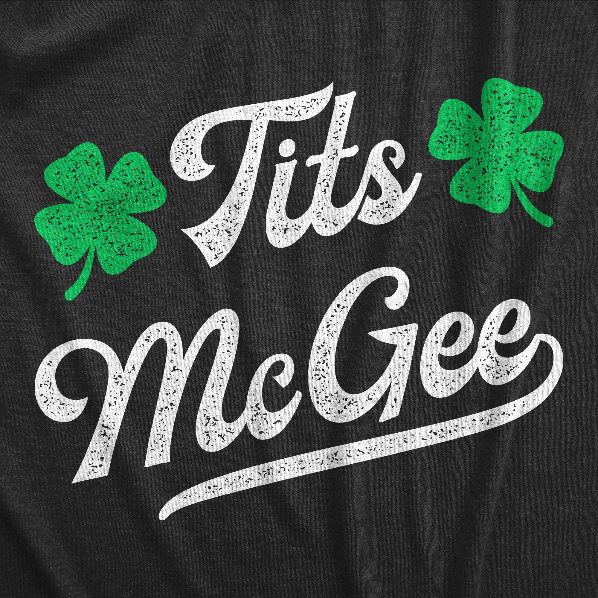 Funny Heather Black - TITS Tits McGee Womens T Shirt Nerdy Sarcastic Tee