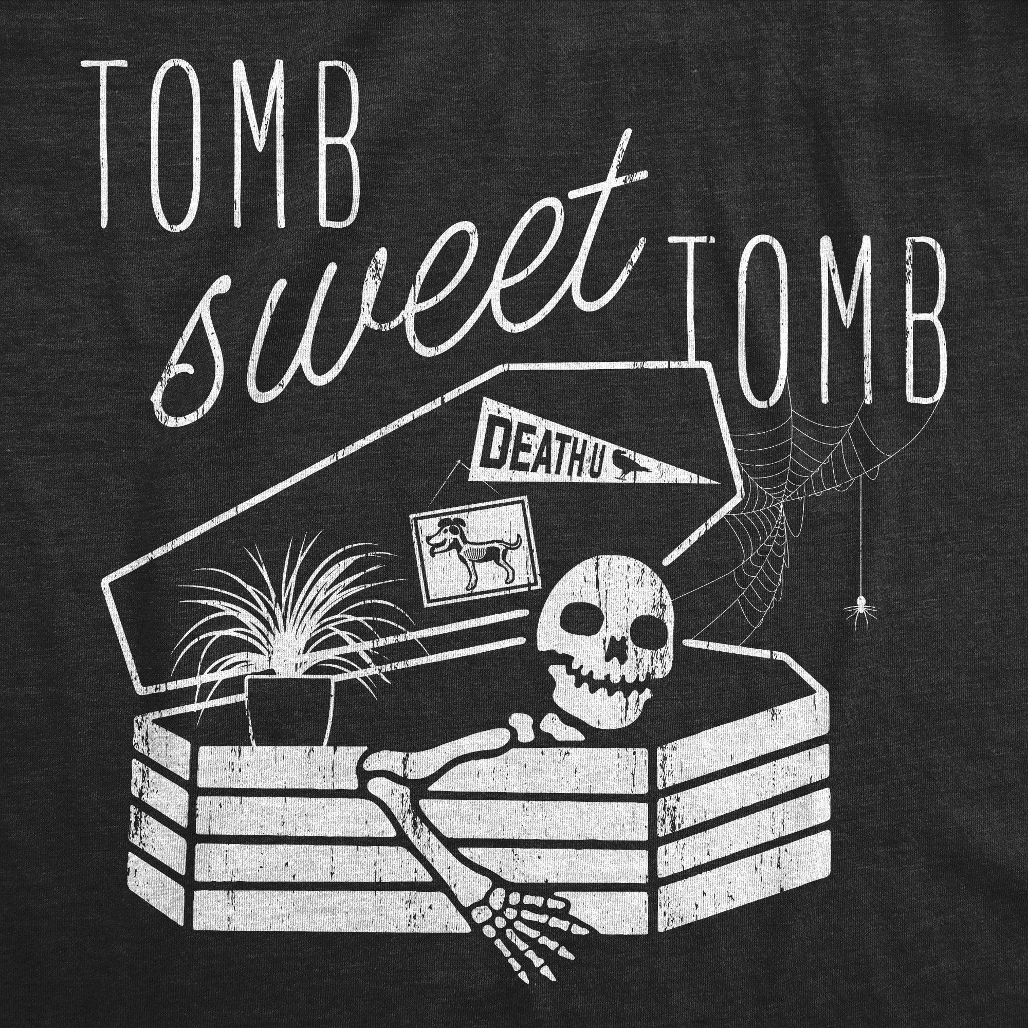 Funny Heather Black - TOMB Tomb Sweet Tomb Womens T Shirt Nerdy halloween Sarcastic Tee