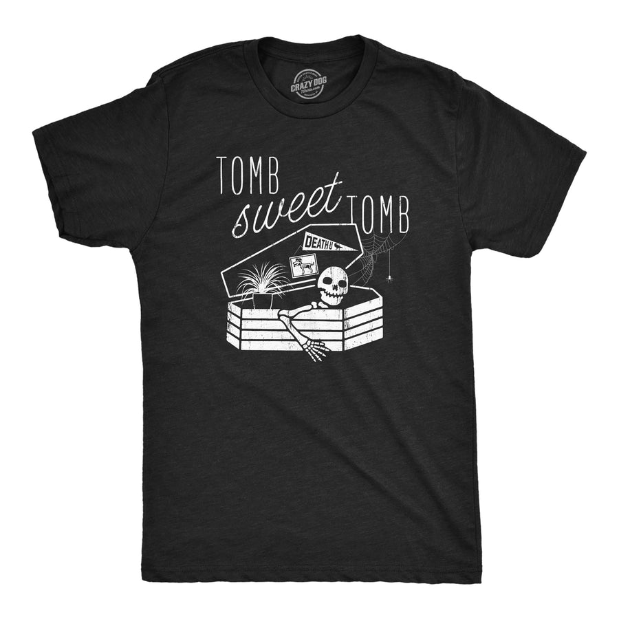 Funny Heather Black - TOMB Tomb Sweet Tomb Mens T Shirt Nerdy halloween Sarcastic Tee