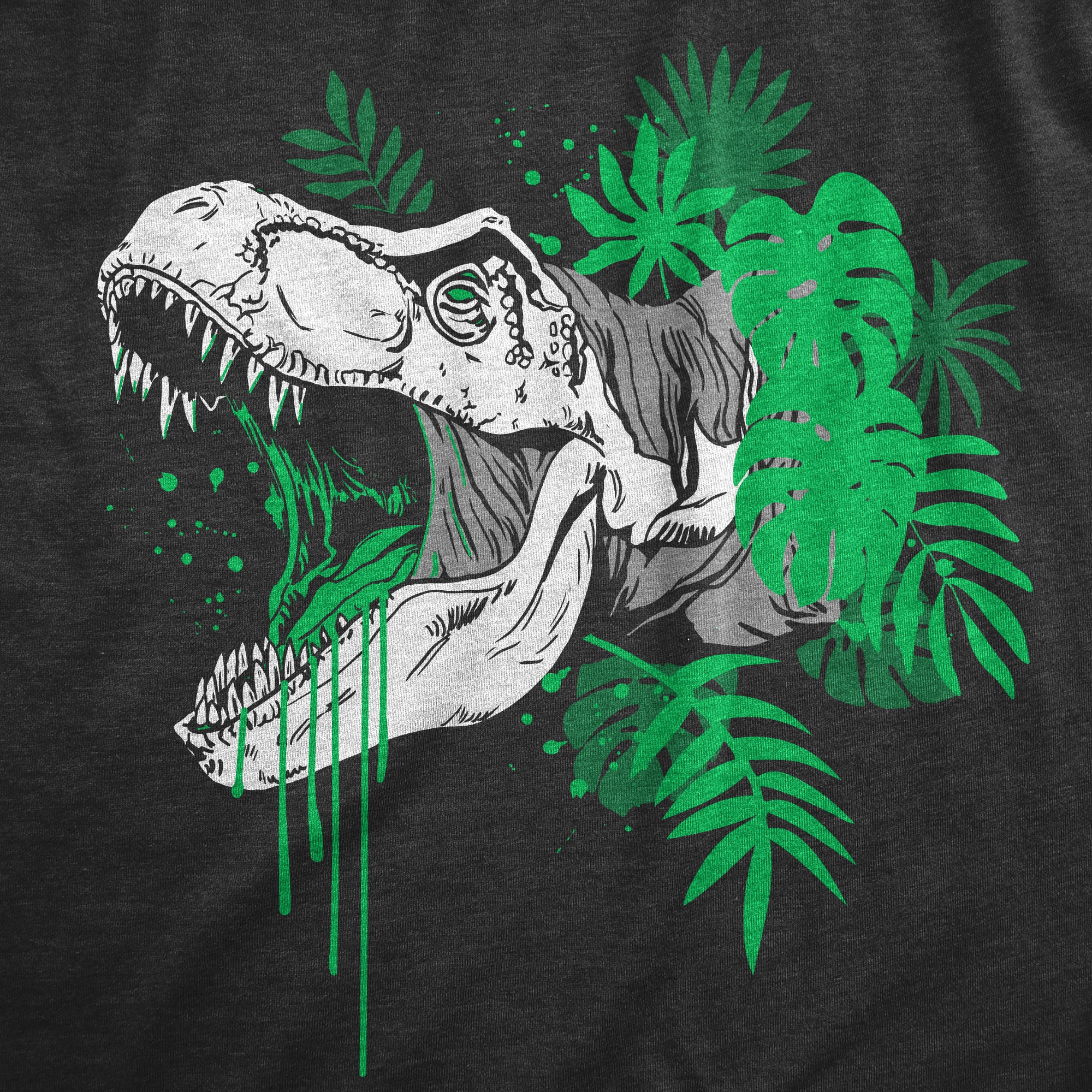 Funny Heather Black - TREX T Rex Roar Womens T Shirt Nerdy Dinosaur Tee