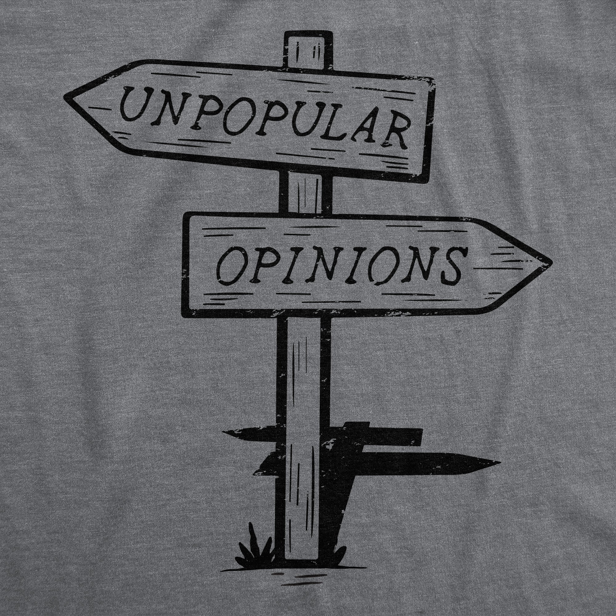 Funny Dark Heather Grey - OPINIONS Unpopular Opinions Womens T Shirt Nerdy Sarcastic Tee