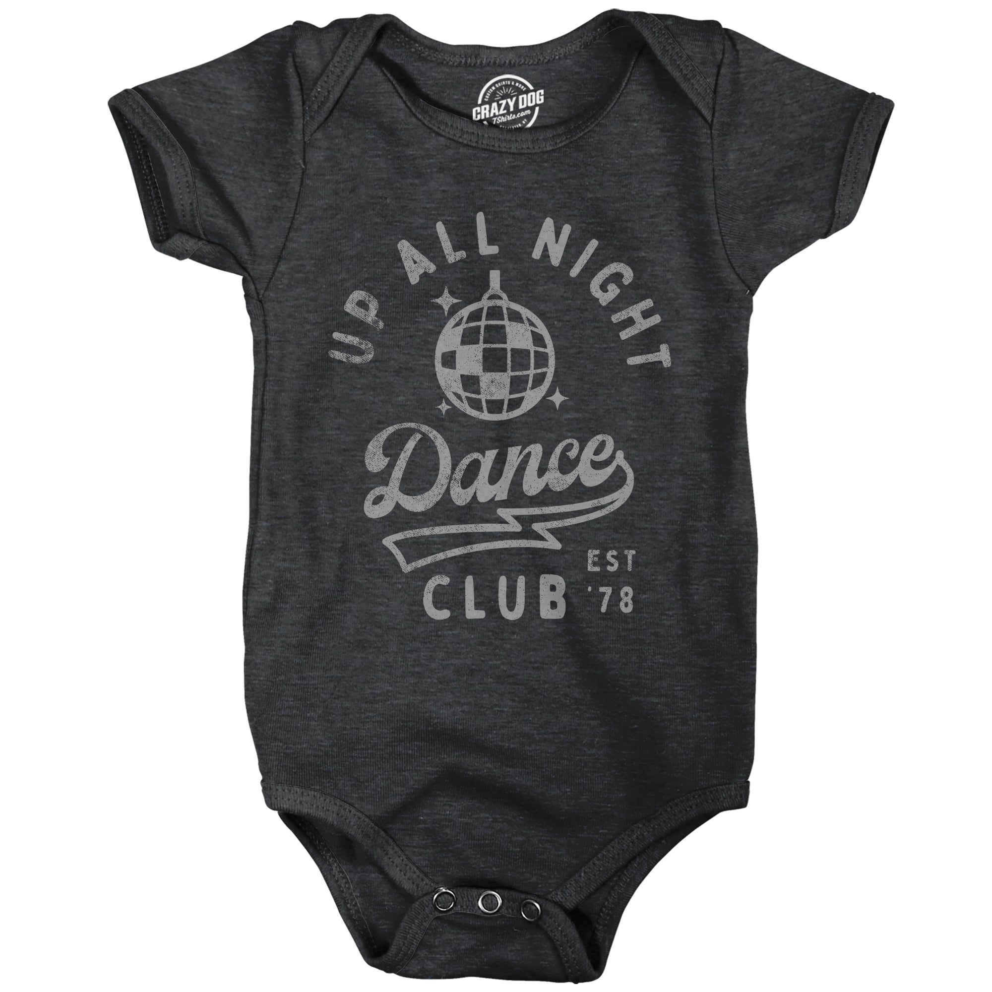 Funny Heather Black - DANCE Up All Night Dacne Club Onesie Nerdy sarcastic Tee