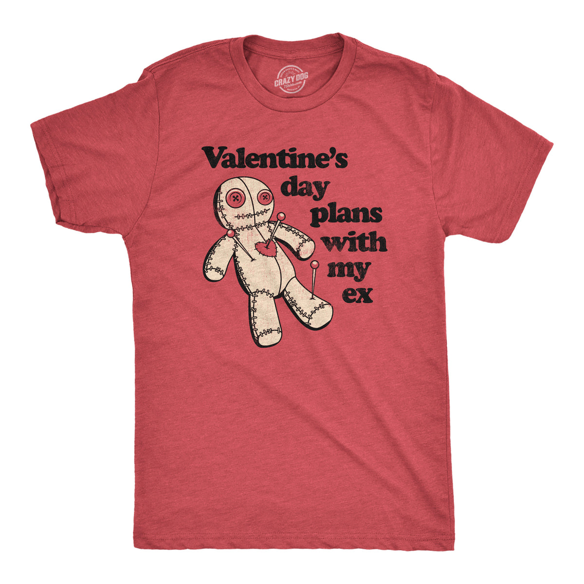 Funny Heather Red - EX Valentines Day Plans With My Ex Mens T Shirt Nerdy Valentine&#39;s Day Sarcastic Tee