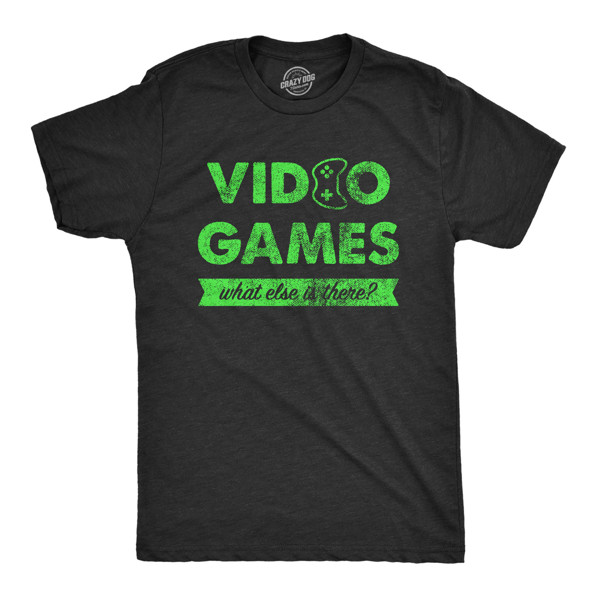 Funny Heather Black - GAMES Mens T Shirt Nerdy Video Games Tee