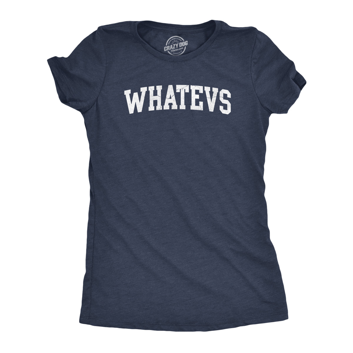 Funny Heather Navy - WHATEVS Whatevs Womens T Shirt Nerdy Sarcastic Tee