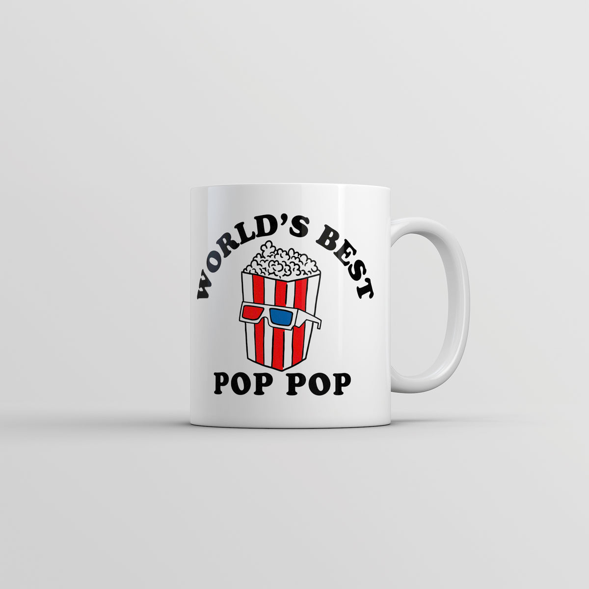 Funny White Worlds Best Pop Pop Coffee Mug Nerdy Father&#39;s Day Food Tee