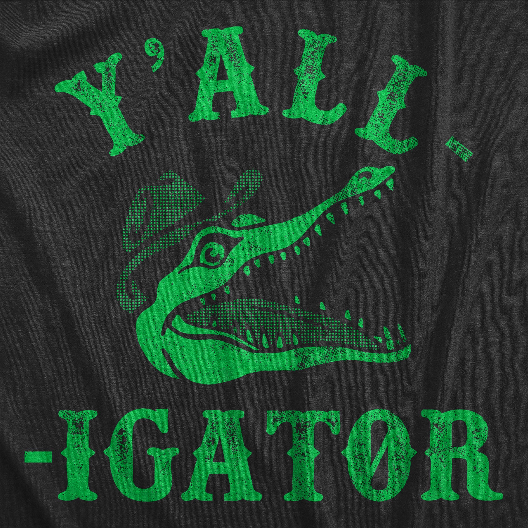 Funny Heather Black - YALL Yall Igator Womens T Shirt Nerdy Sarcastic animal Tee