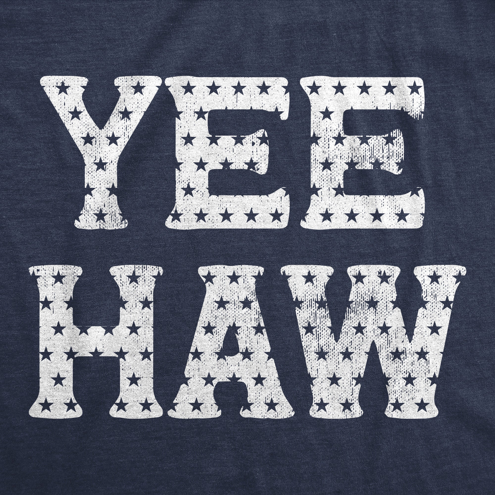 Funny Heather Navy - YEEHAW Yee Haw USA Mens T Shirt Nerdy Fourth Of July Sarcastic Tee